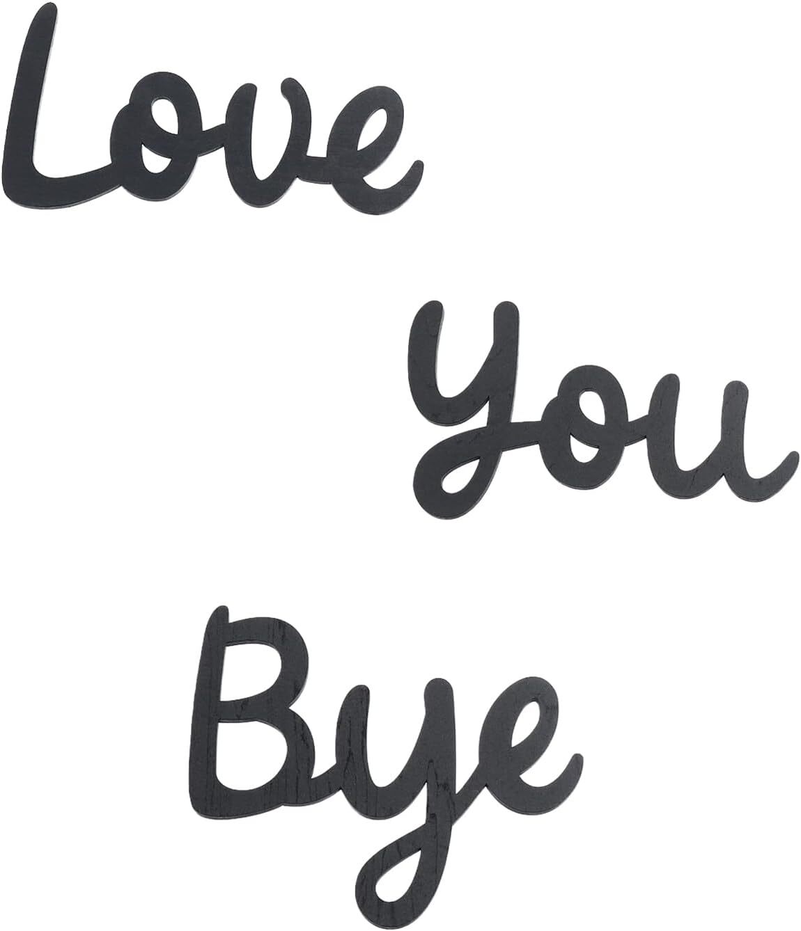 OYEFLY Love You Bye Wood Sign,Express and Warm for Your Medium, style 2