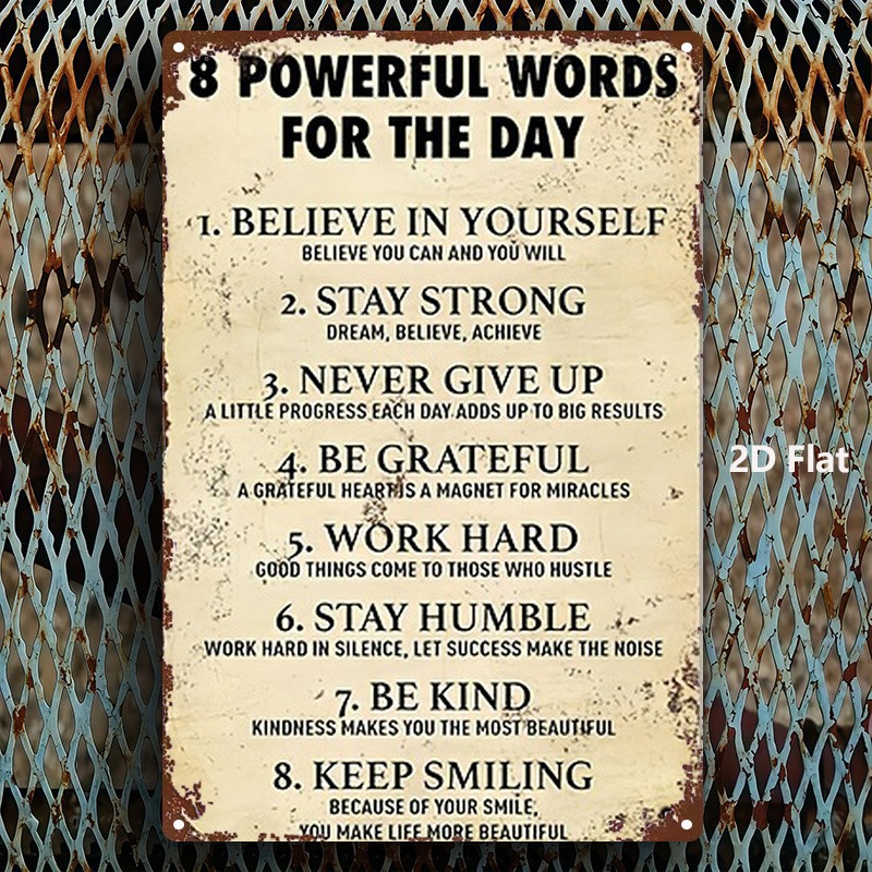 Metal Sign 8×12 Inches Inspirational Decor