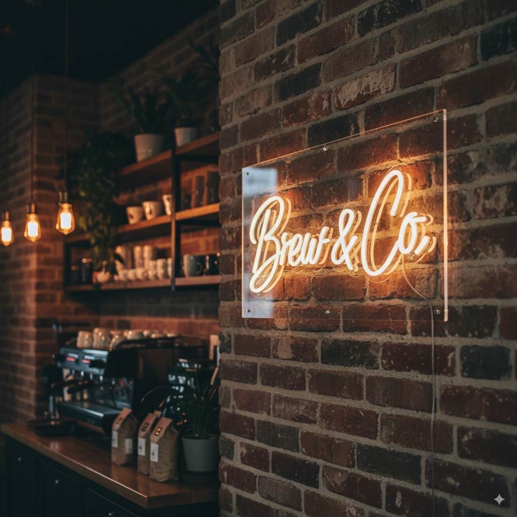 Bar Neon Sign, Custom LED Light for Cafe or Pub, Business Logo Neon Sign