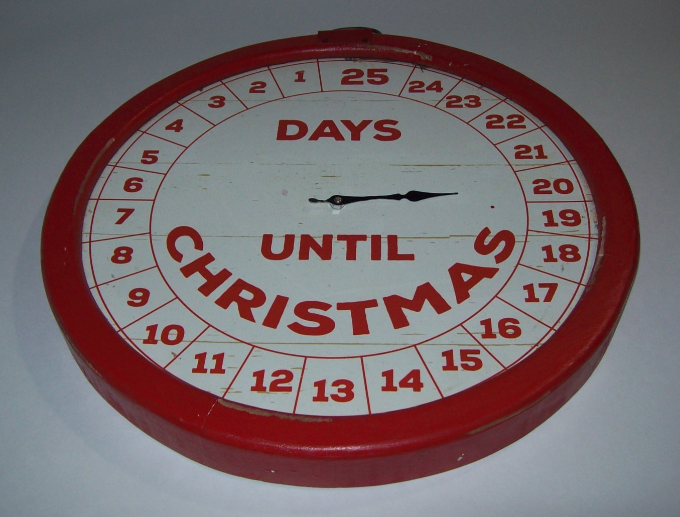 Vintage Distressed Christmas Countdown Metal Wood Sign Days Until Christmas