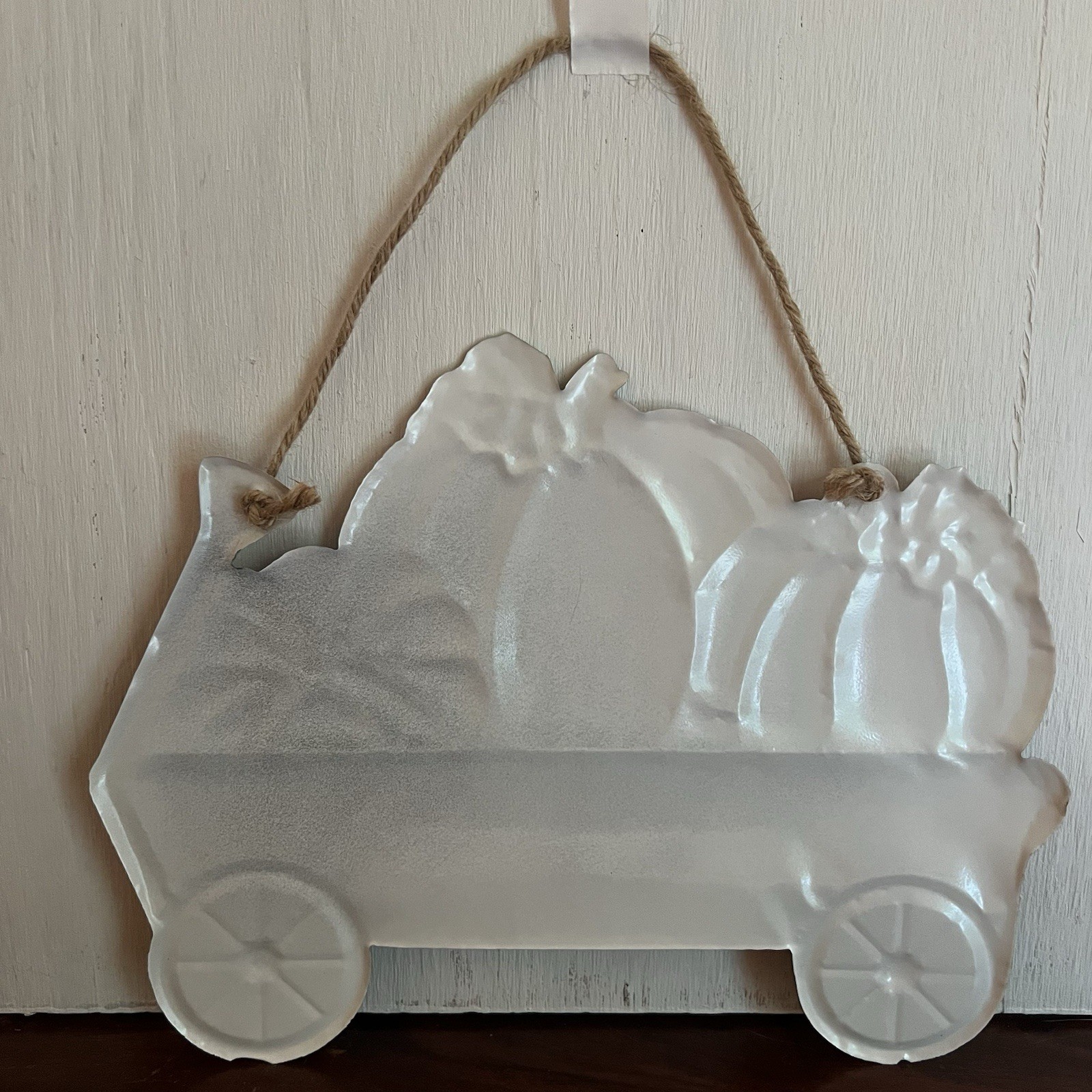 Fall Decor Pumpkin Wagon Door Sign Farm Fresh Hanging Metal Farmhouse 11”