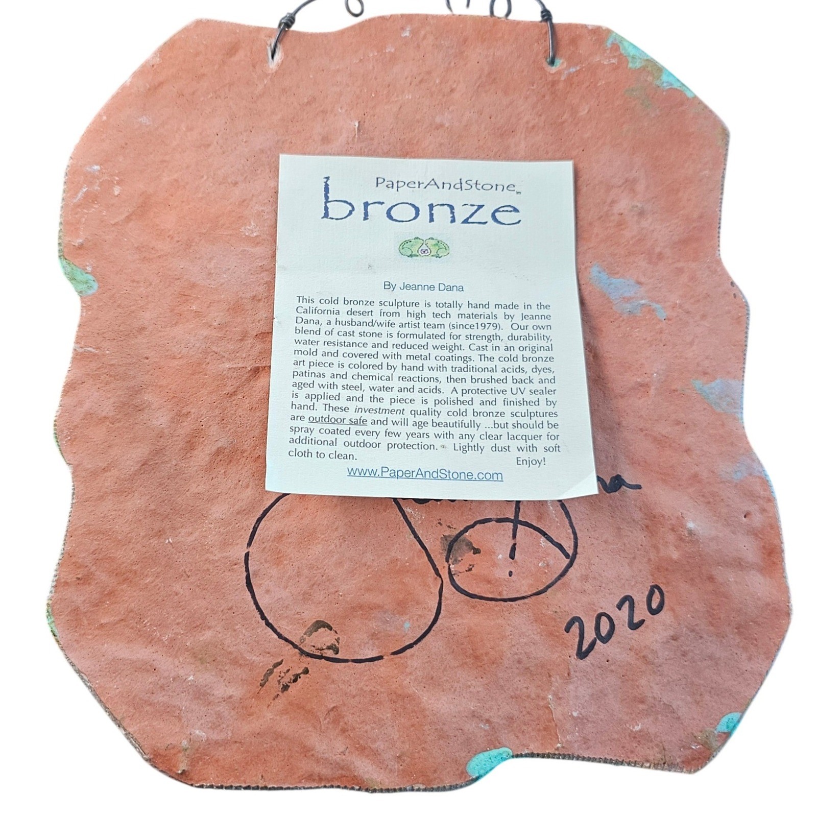 PaperAndStone Bronze Cactus Wall Sculpture Southwest Desert Art Jeanne Dana 2020