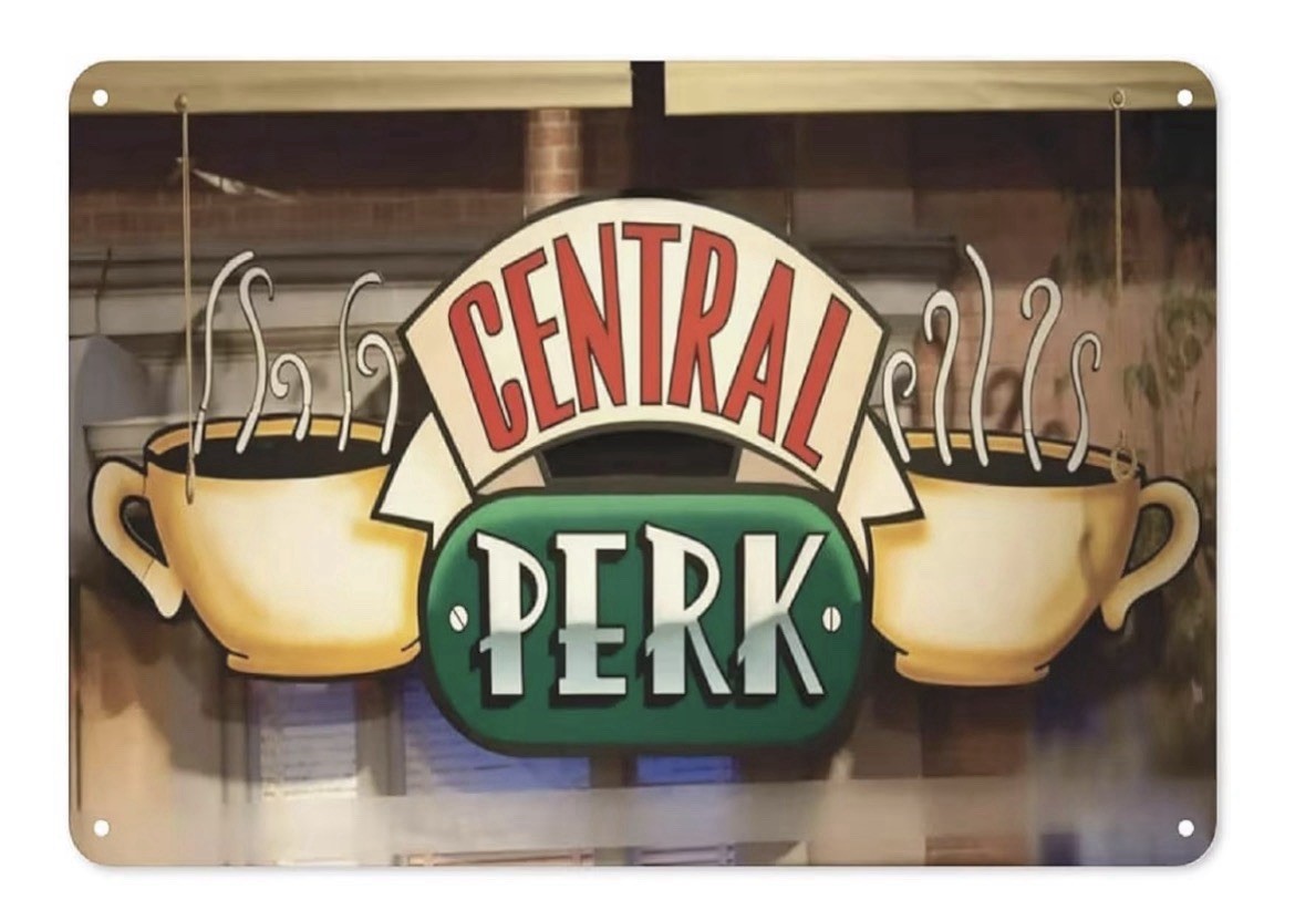 FRIENDS Central Perk 16×12 Inch Metal Sign – Kitchen Or Mancave Decor ☕️ New