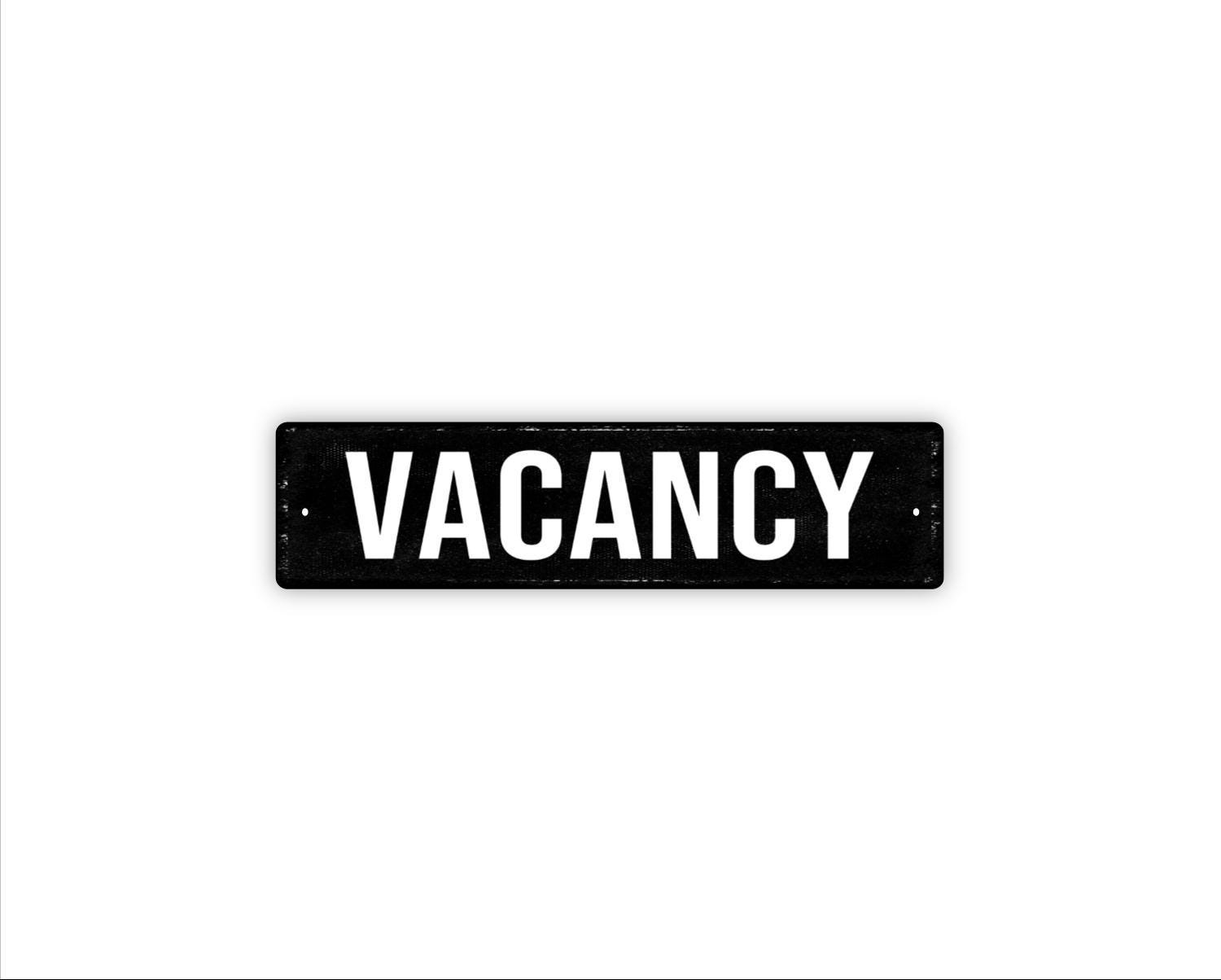 Vacancy Sign Metal Wall Decor for Motel, Rental Property or Guest House,