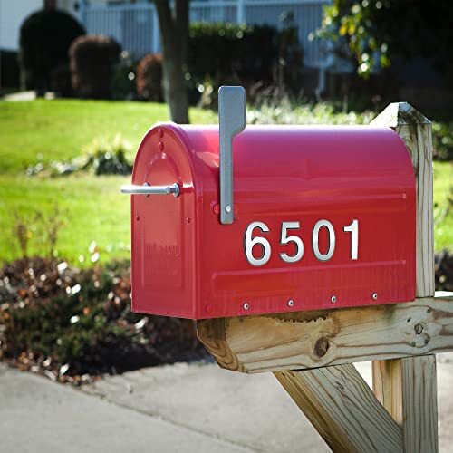 10 Pcs 3D Small Mailbox Numbers(0-9),1.4 Inch Self Adhesive 1.4 inch Silver