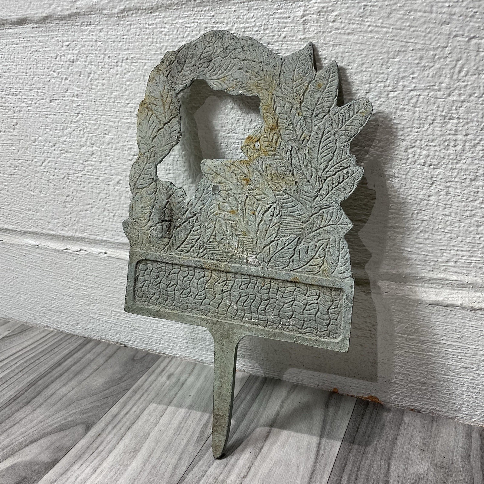 Vintage Fairy Crossing Cast Iron Garden Sign Southern Nature Home Decor Rustic