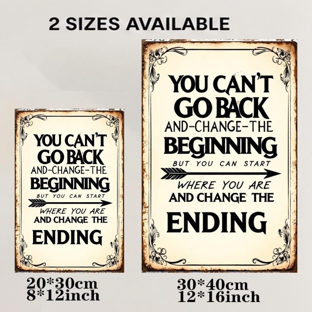 Inspirational Vintage Motivational Quote Metal Sign Retro Home Wall Decor