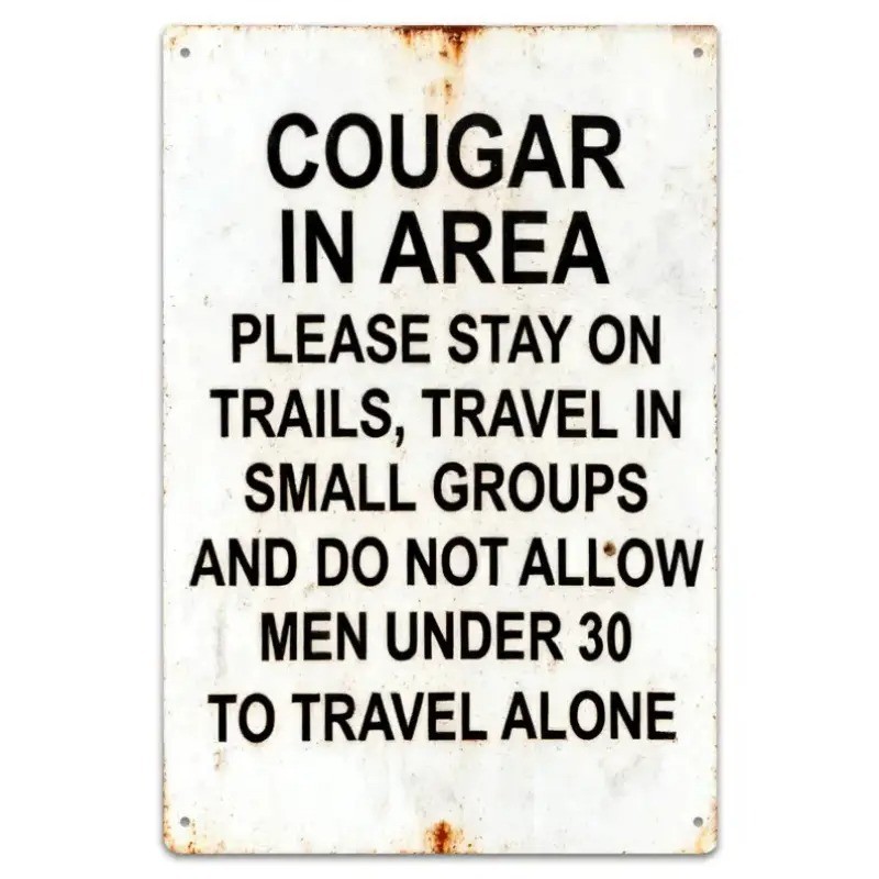 Leopard Cat Warning Sign Aluminum Sign 8×12 Heavy Duty Cabin Decor