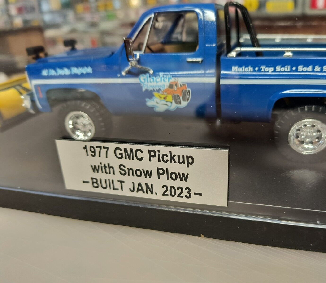 Custom Engraved Display Case Plaque for Model Cars Trucks Tanks Airplanes Hobby