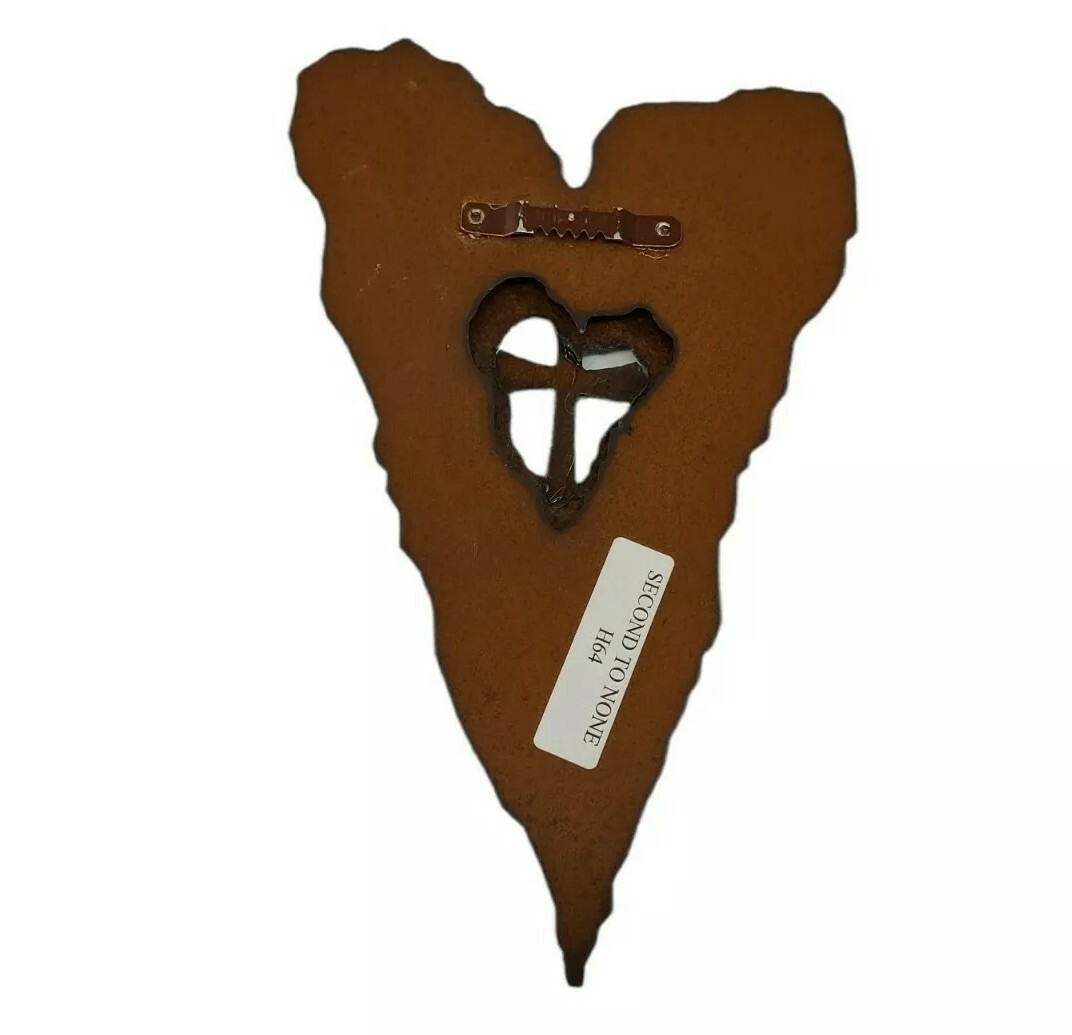 Second to None Heart Cross Metal Turquoise Wall Decor