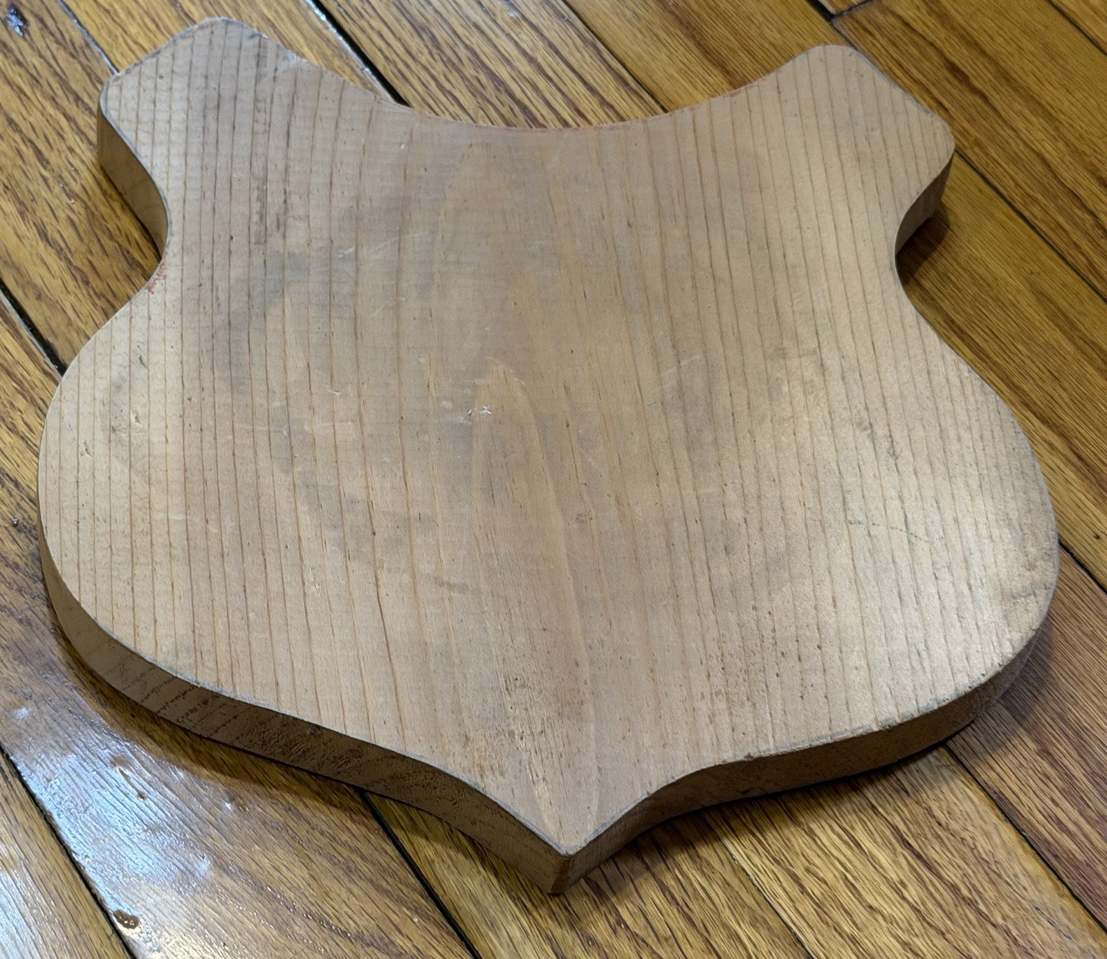 Wooden Chevron Shaped Plaque Backboard Approx 8.5″x8.5″