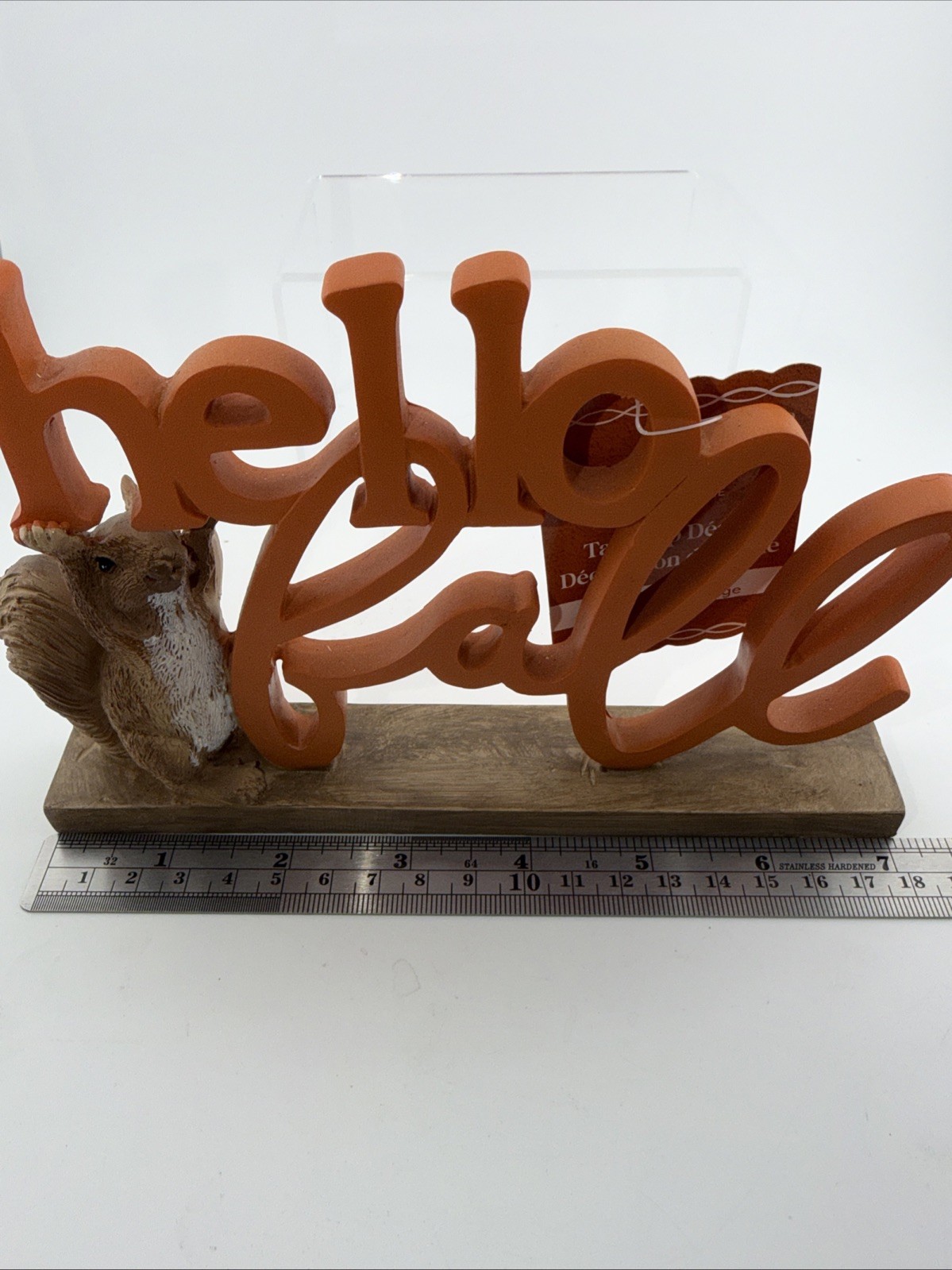 “Hello Fall” Ashland Autumn Fall Tabletop Décor Seasonal Shelf Display