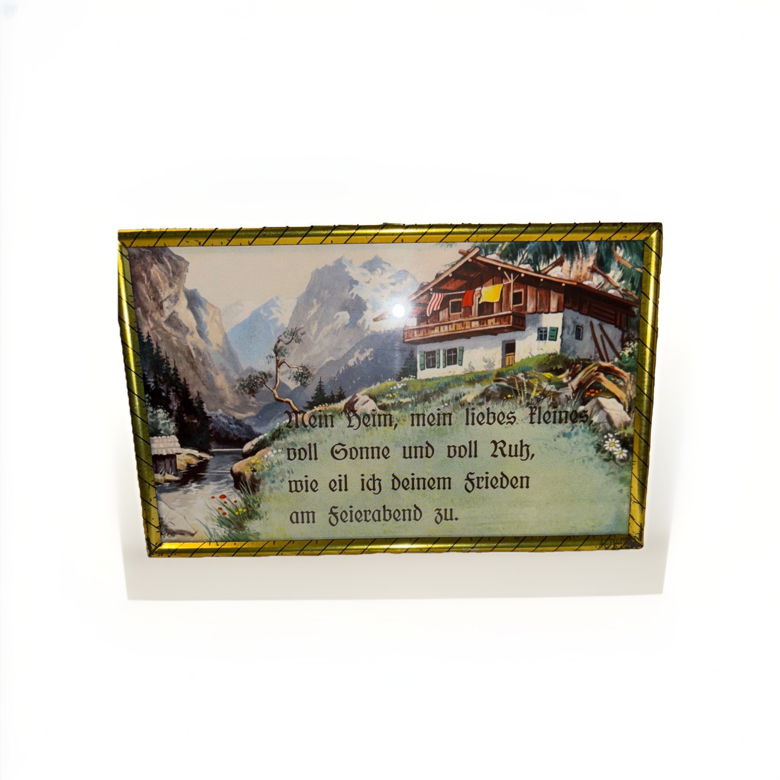 Vintage German Haussegen, “ My Home My Dear Little One”, Longing For Home