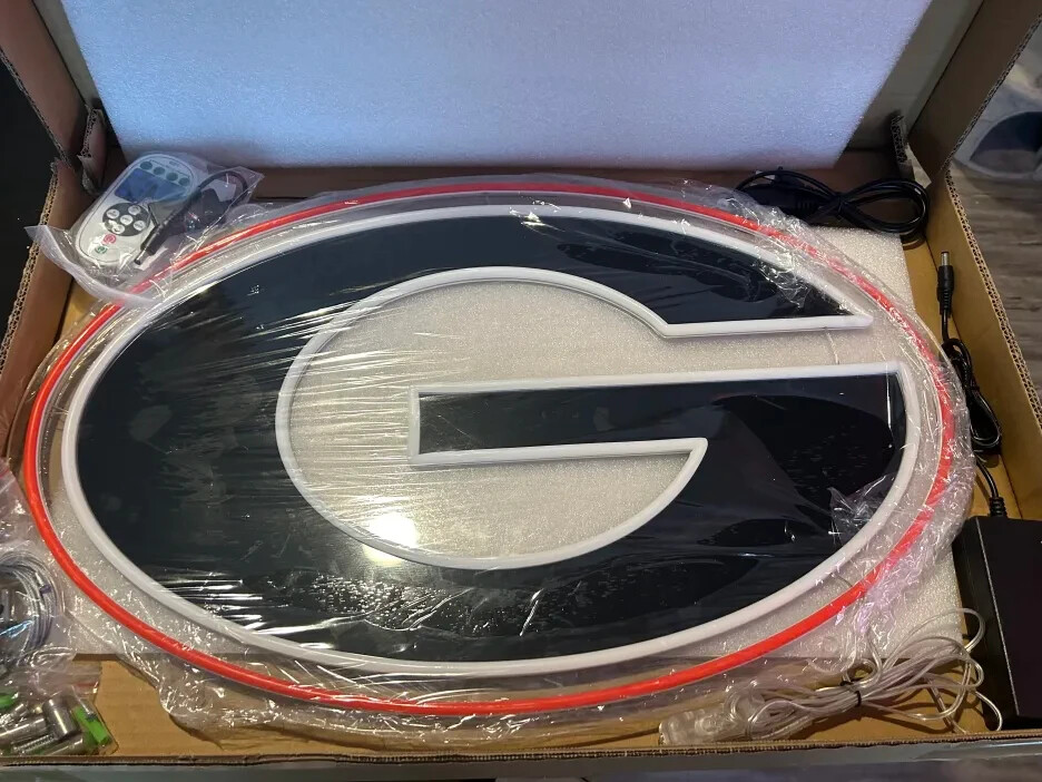GEORGIA BULLDOGS, UGA NEON LED SIGN for Game Room, Office, Bar, Man Cave, Decor