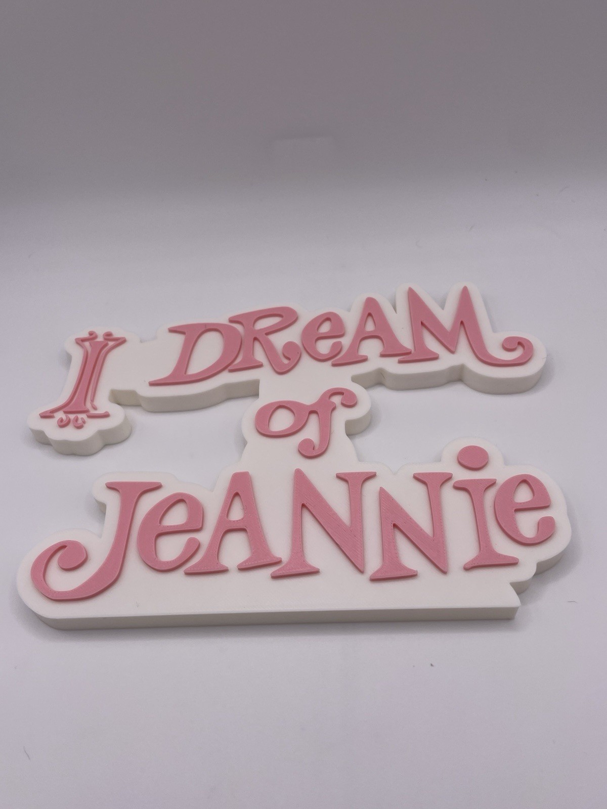 Custom I Dream of Jeannie 3D printed Sign, Wall Desk Shelf Art, Memorabilia
