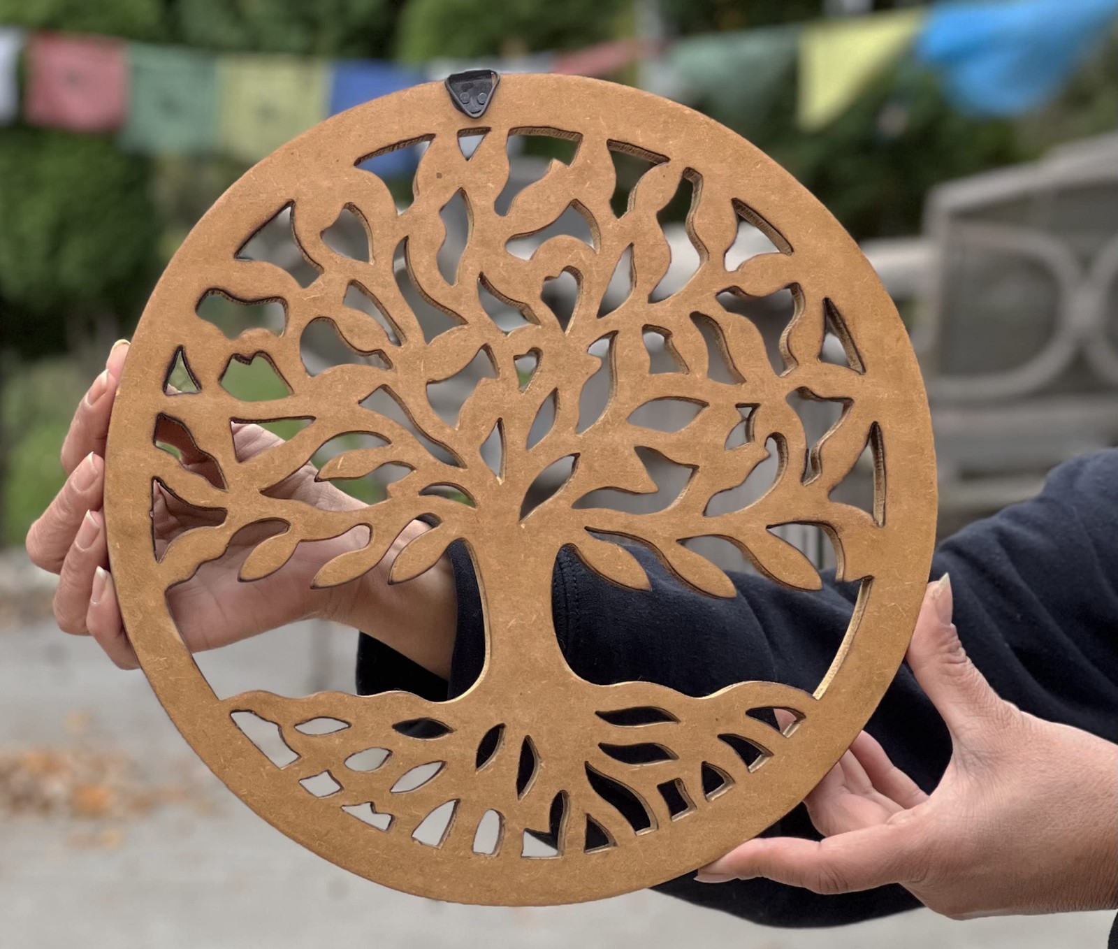 Handcrafted Wooden Tree Of Life Wall Decor Hanging Art (Brown)