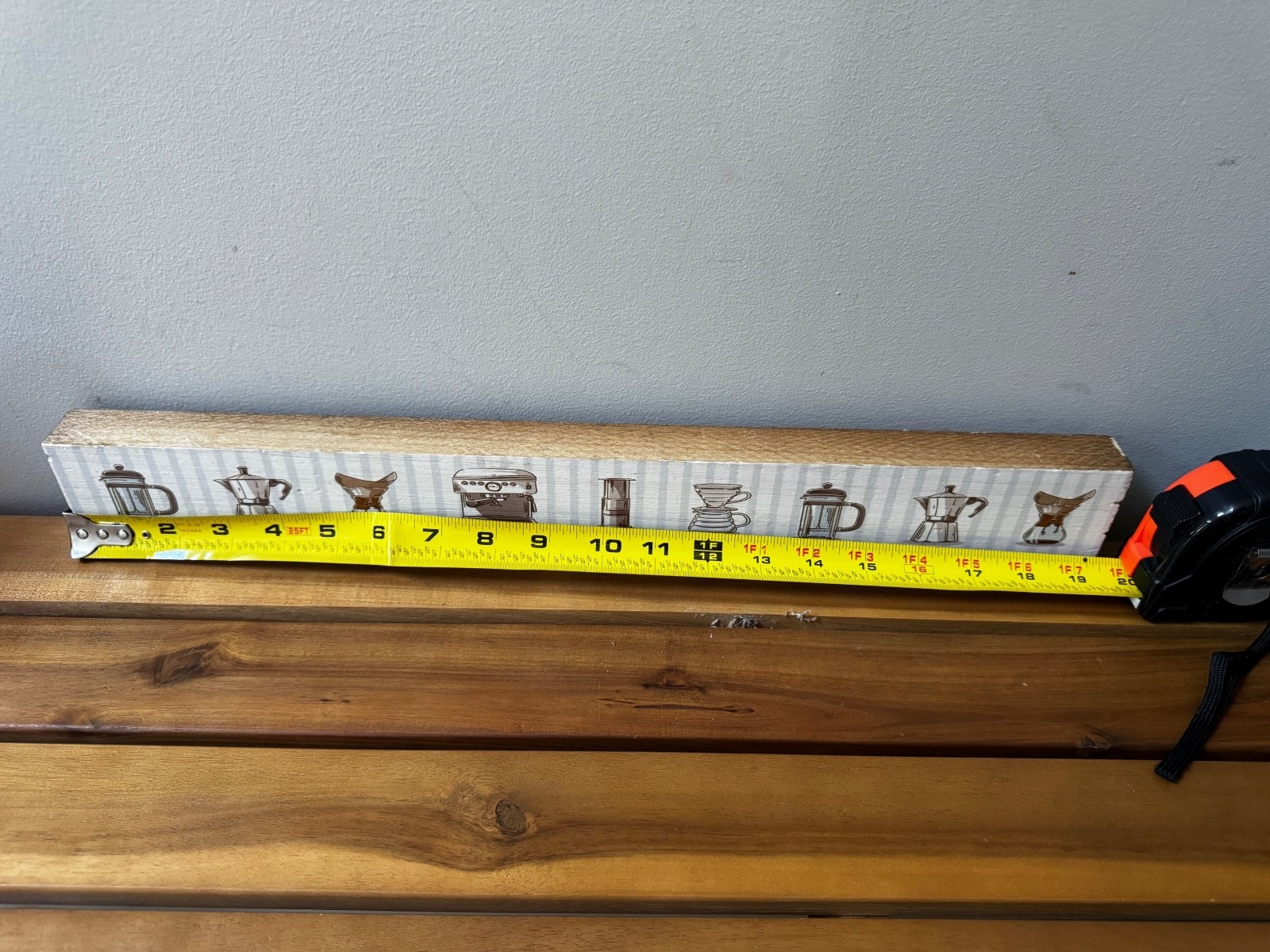 Rustic Marlin Wooden Coffee Bar Sign Shelf Sitter Made in USA 19″