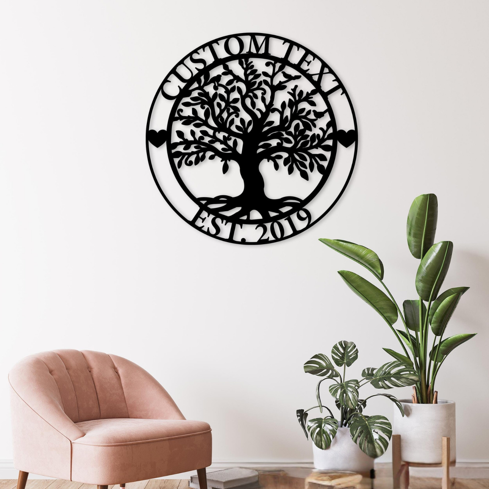 Personalized Tree of Life Wall Art, Custom Couple Metal Sign