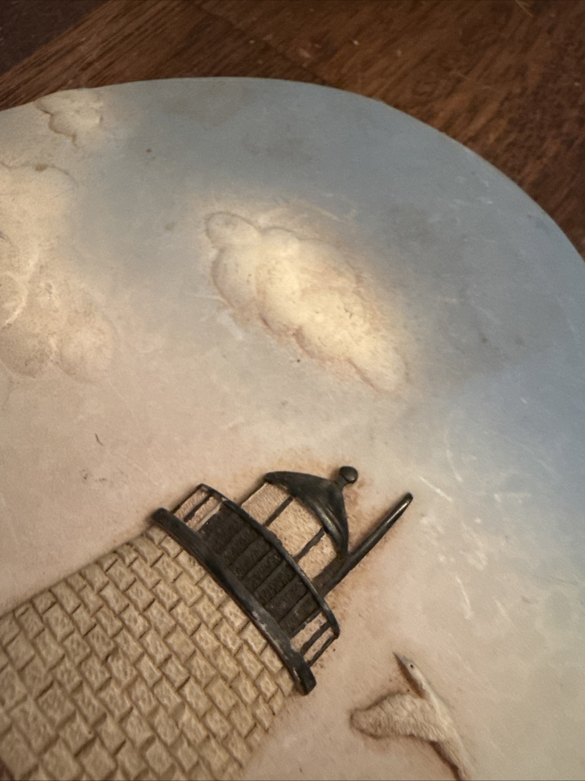 7.75” Castle Hill Lighthouse Hand-painted Resin Wall Art