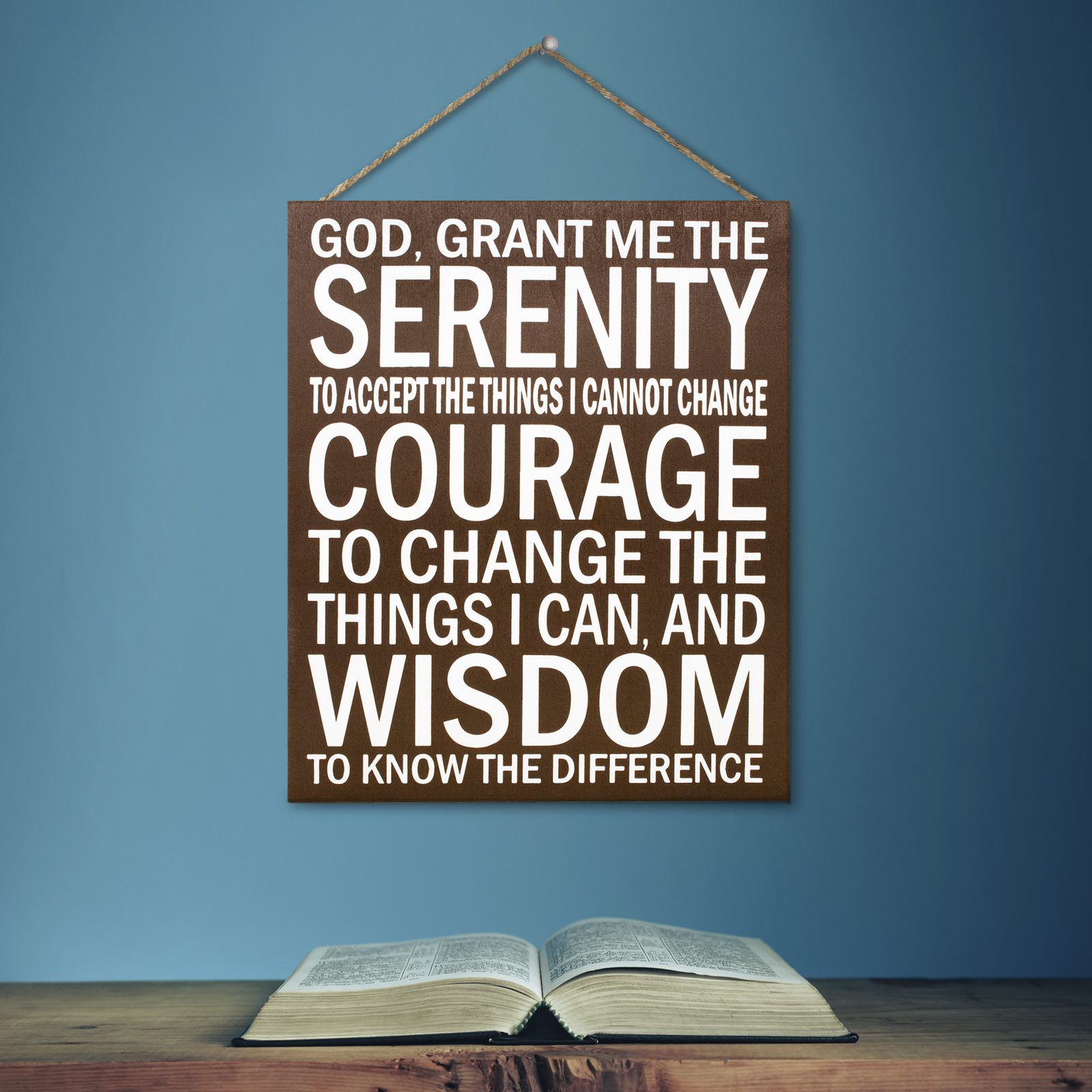 JennyGems Serenity Prayer Sign Serenity Prayer Plaque, Sobriety Gifts for Women