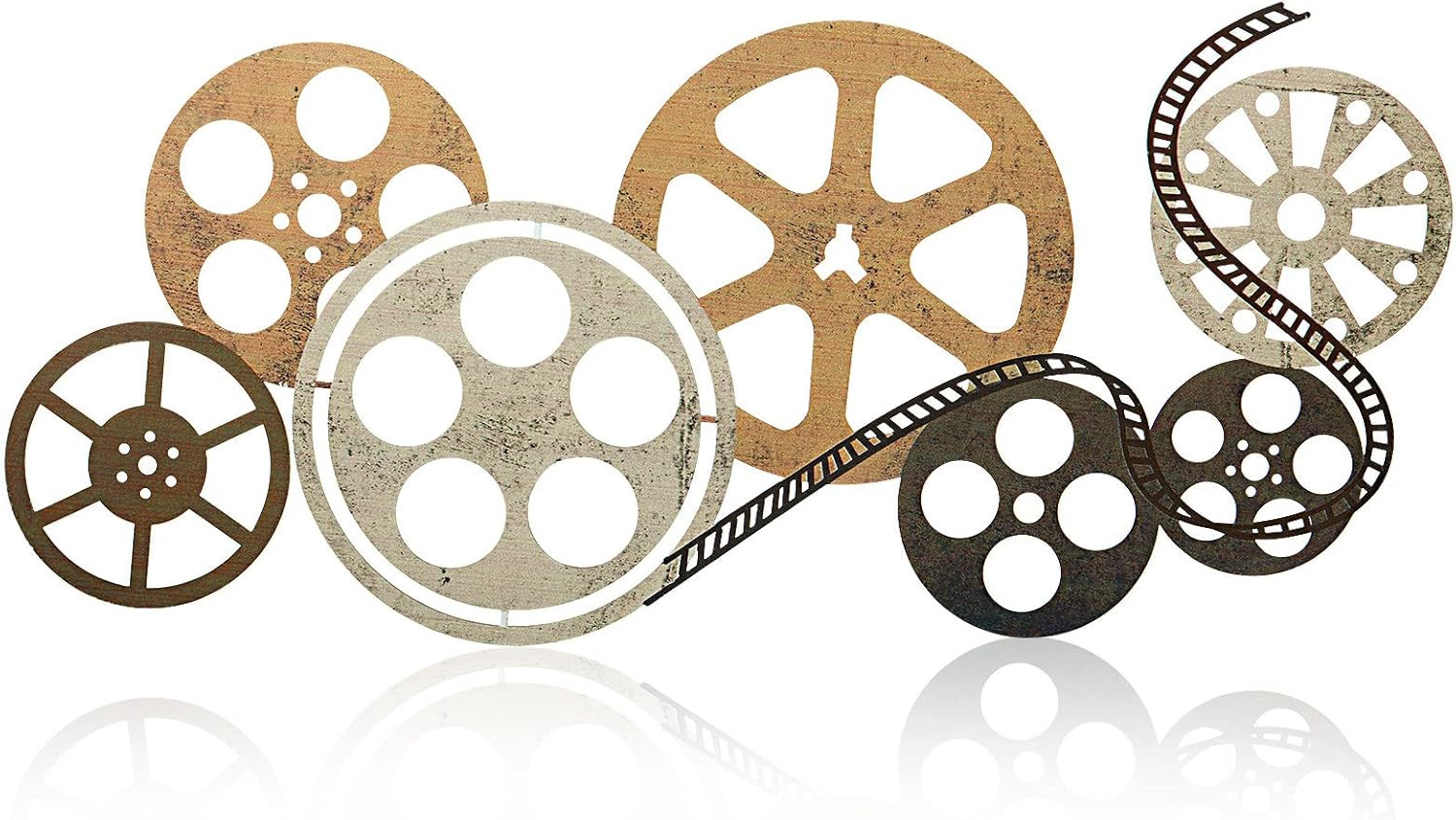 Metal Movie Reel Wall Art Abstract Antique Movie Theater Decor
