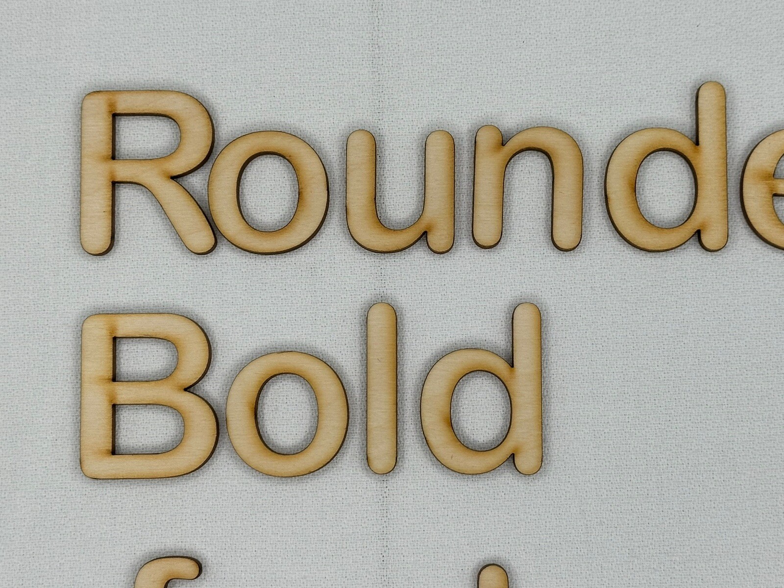 Laser Cut Unfinished Wood Letters or Numbers Arial Rounded MT Bold Font Cutout