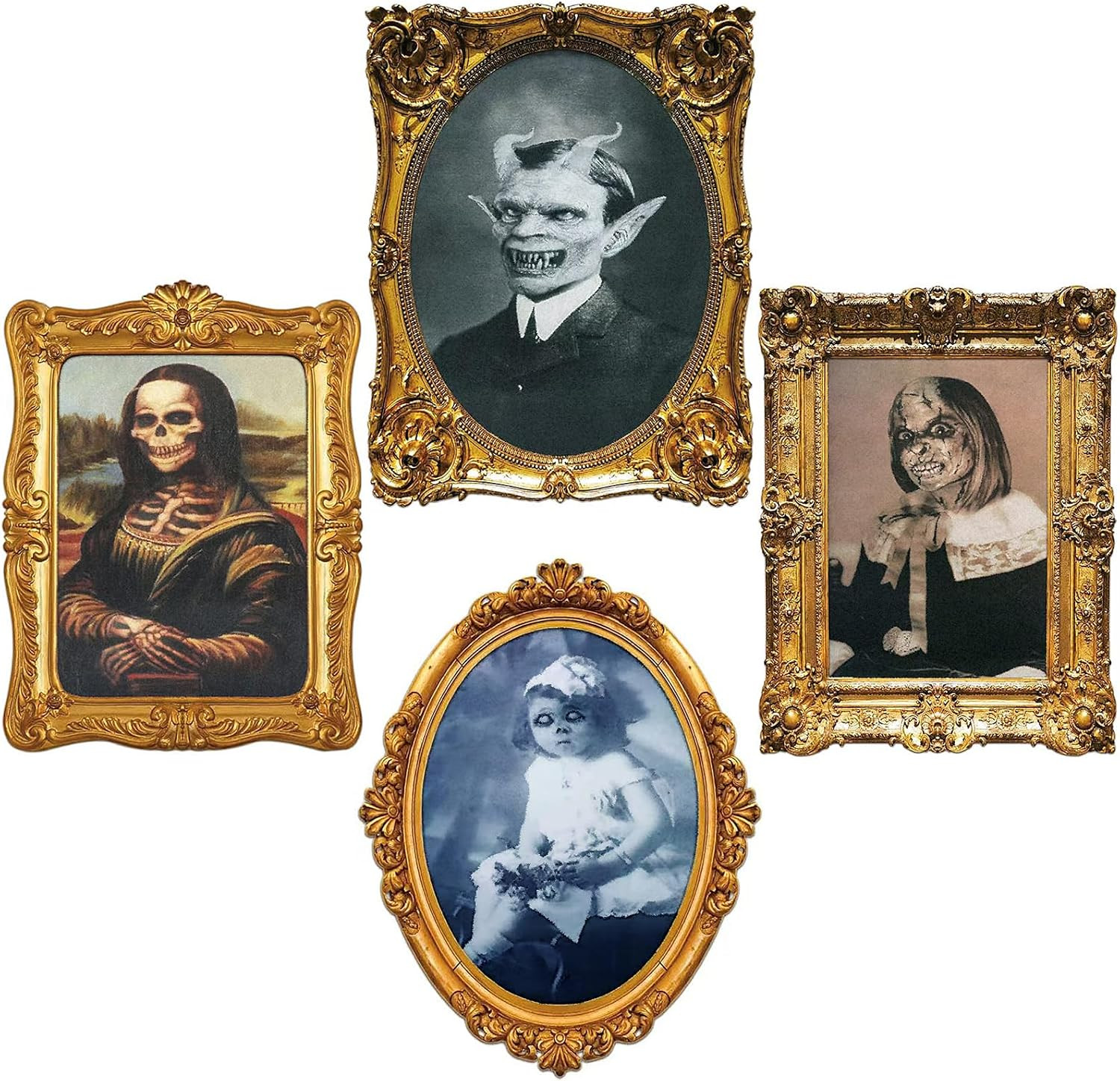 3D Changing Face Moving Portrait – Halloween Wall Decor Scary Pictures Frame