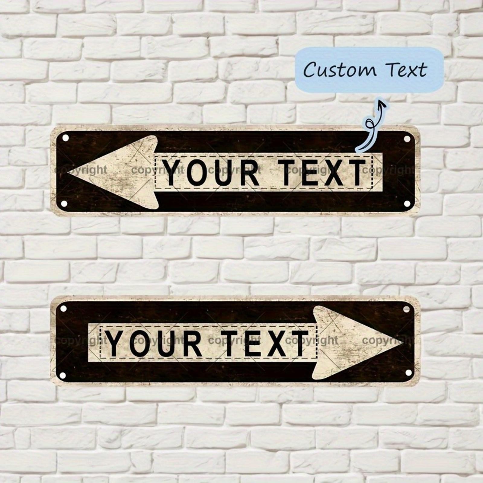 Directional Arrow Sign Aluminum Sign 8×12 Funny Customized Vintage Decor