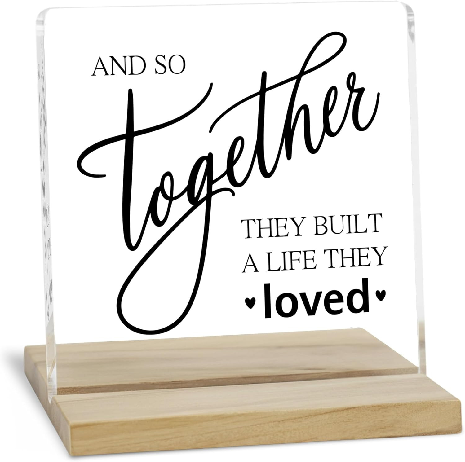 Built a Life They Loved Sign, Love Decor for Couples Family Acrylic Plaque
