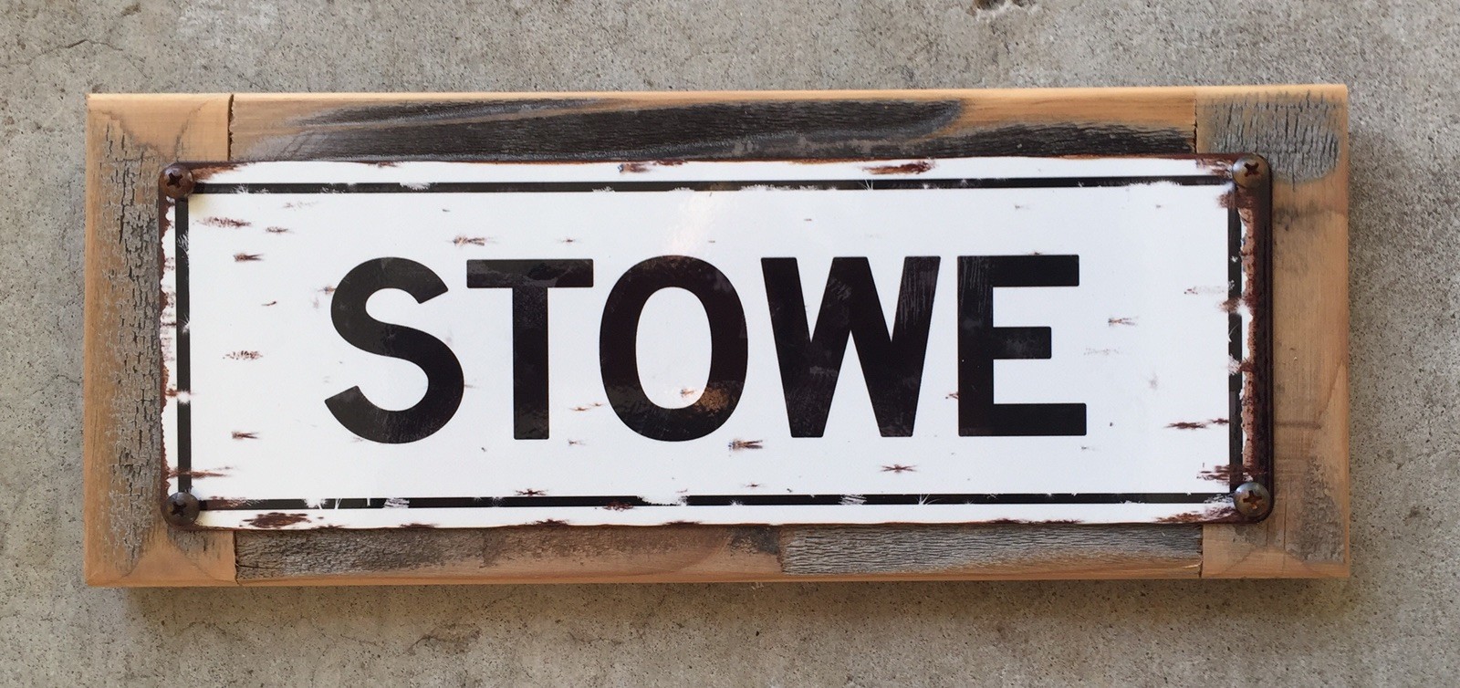 Stowe Vermont Mount Mansfield Smuggler’s Notch Ski Skiing Vintage Steel Sign
