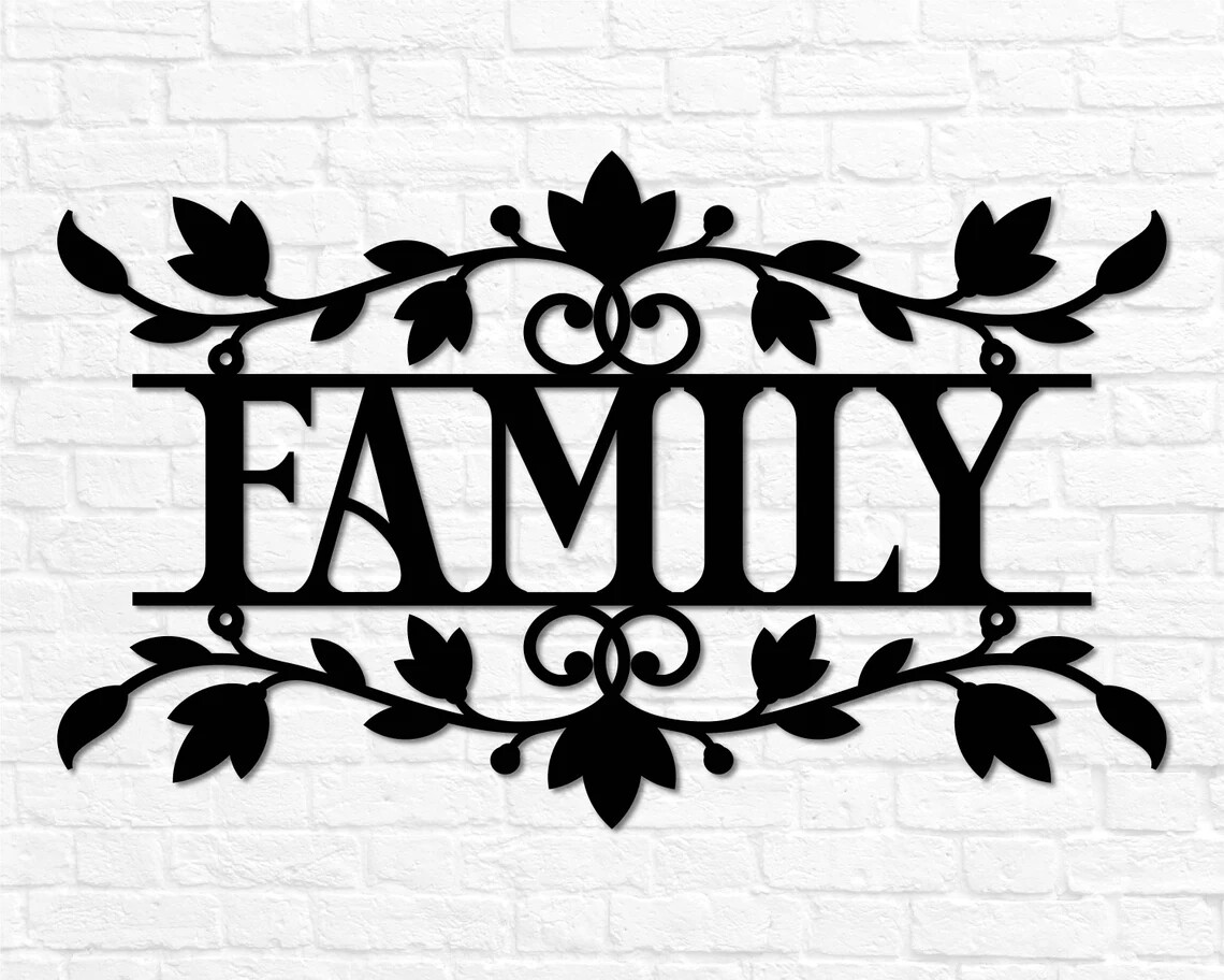 Personalized Black Metal Name Sign Home ShopDecor Decorative Wall Art Best Gift