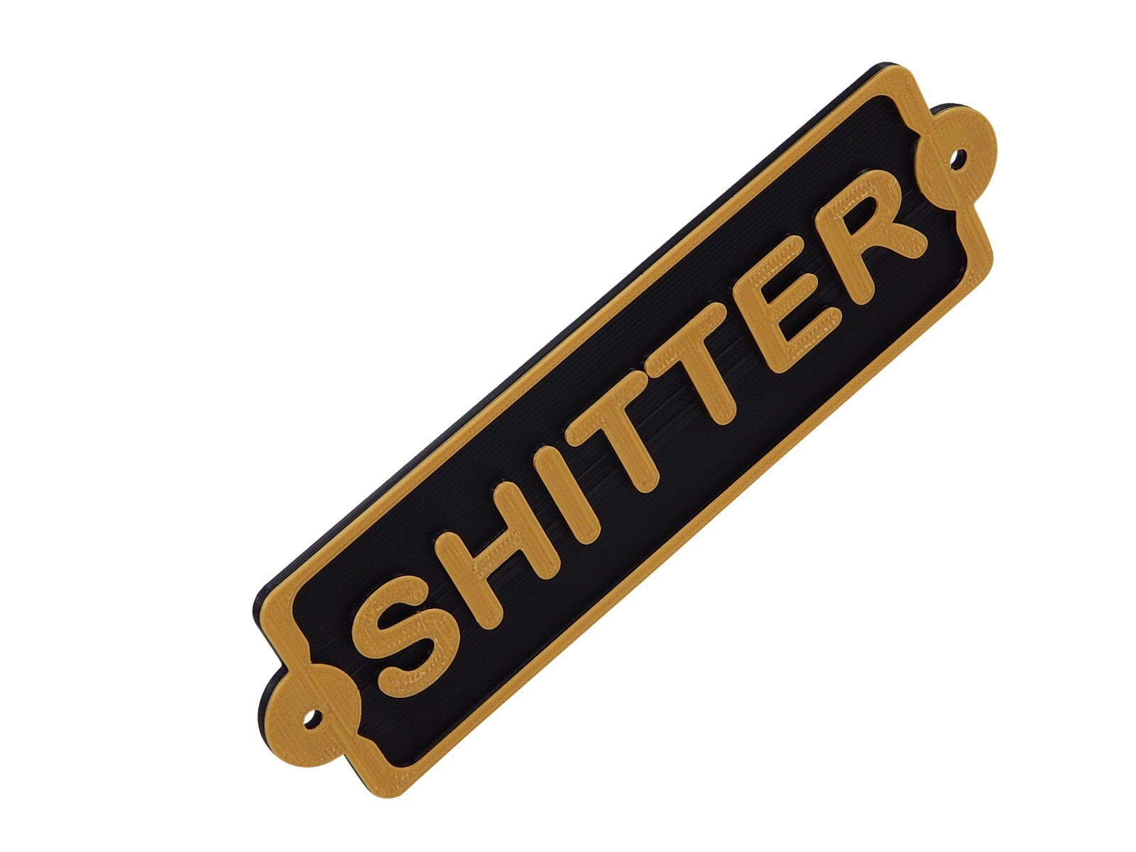 Plastic Funny-Shitter Toilet Door Hanging Sign Bathroom Restroom Plaque Gift