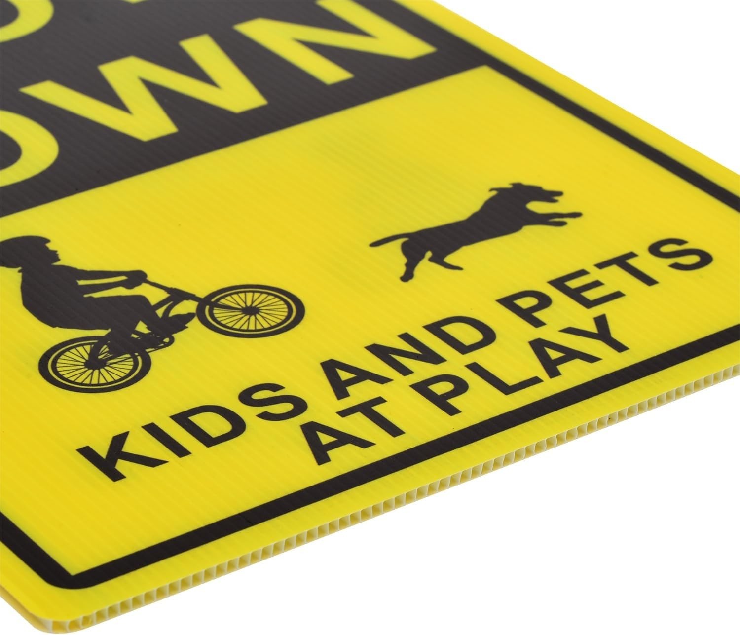 2 Pack Kids & Pets at Play Yard Signs 16×12 Metal Stakes Safety Double Sided