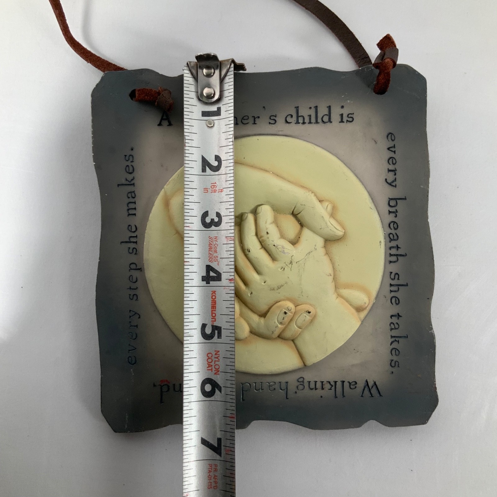 Mother Child Hands Sentimental Quote Wall Plaque Hanging Decor 6.5 in