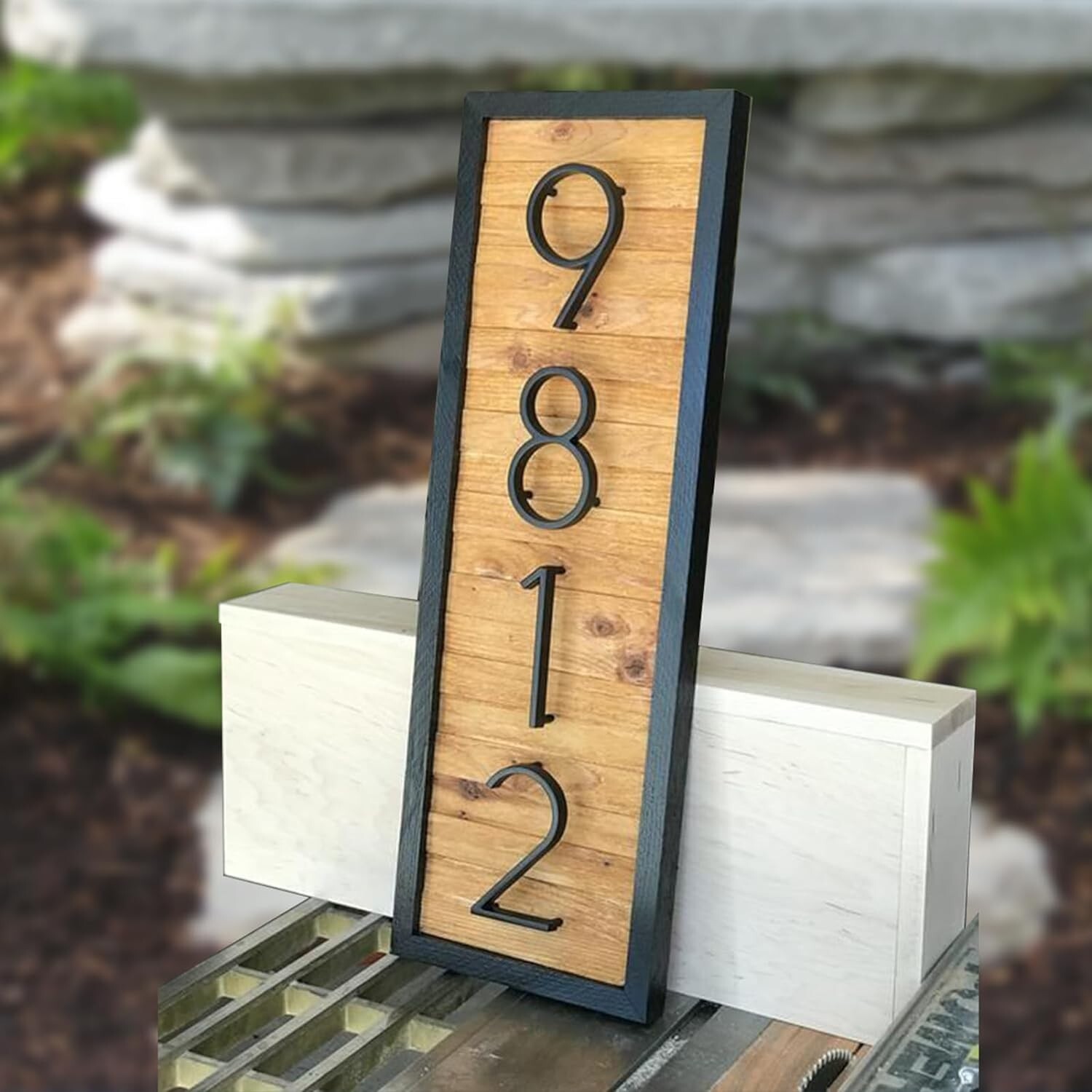 Modern Metal House Numbers, Home Address Mailbox Floating Sign for Ourdoor Decor
