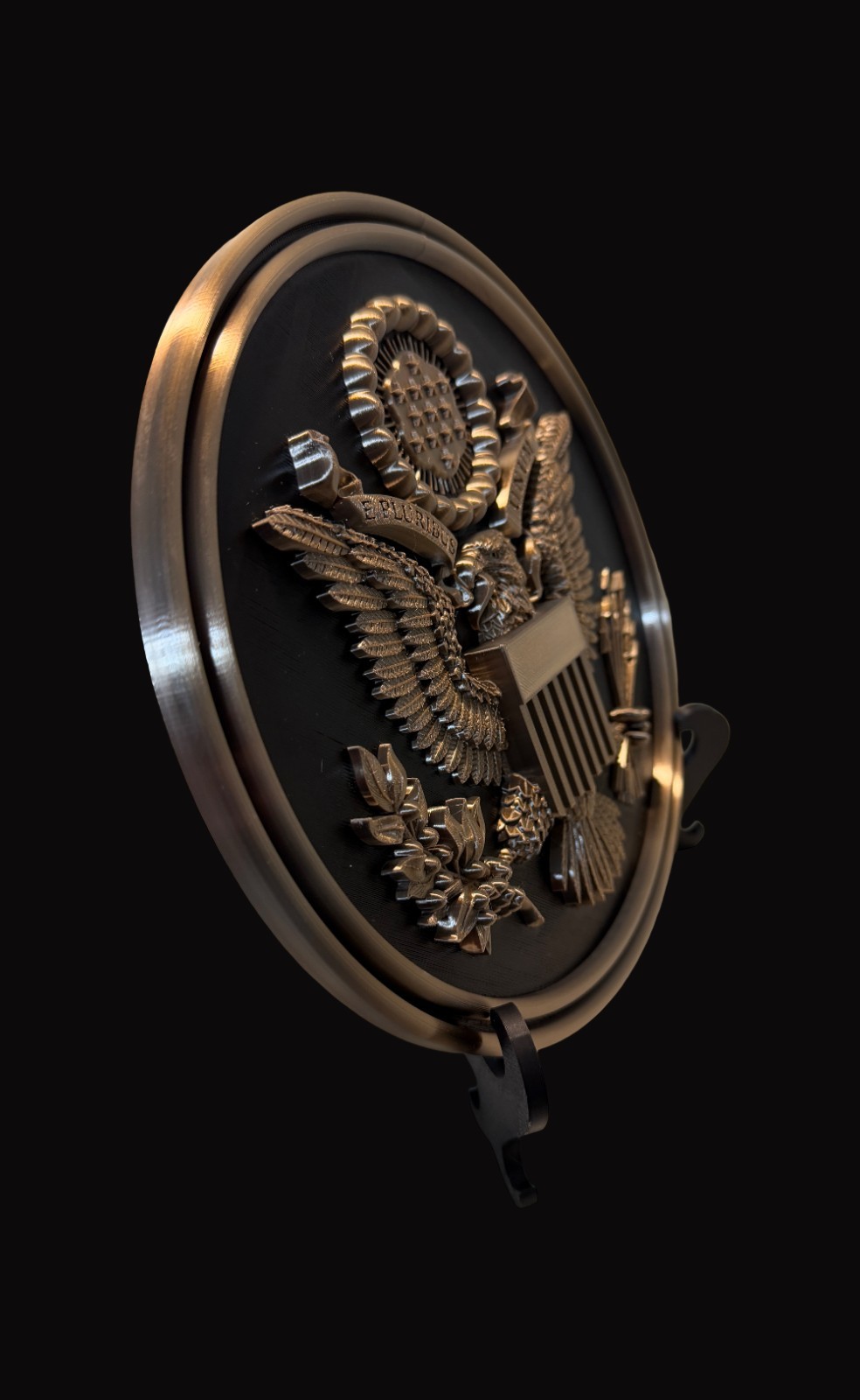 Seal of the United States Plaque – 8.5″ Round Patriotic Eagle Wall Art