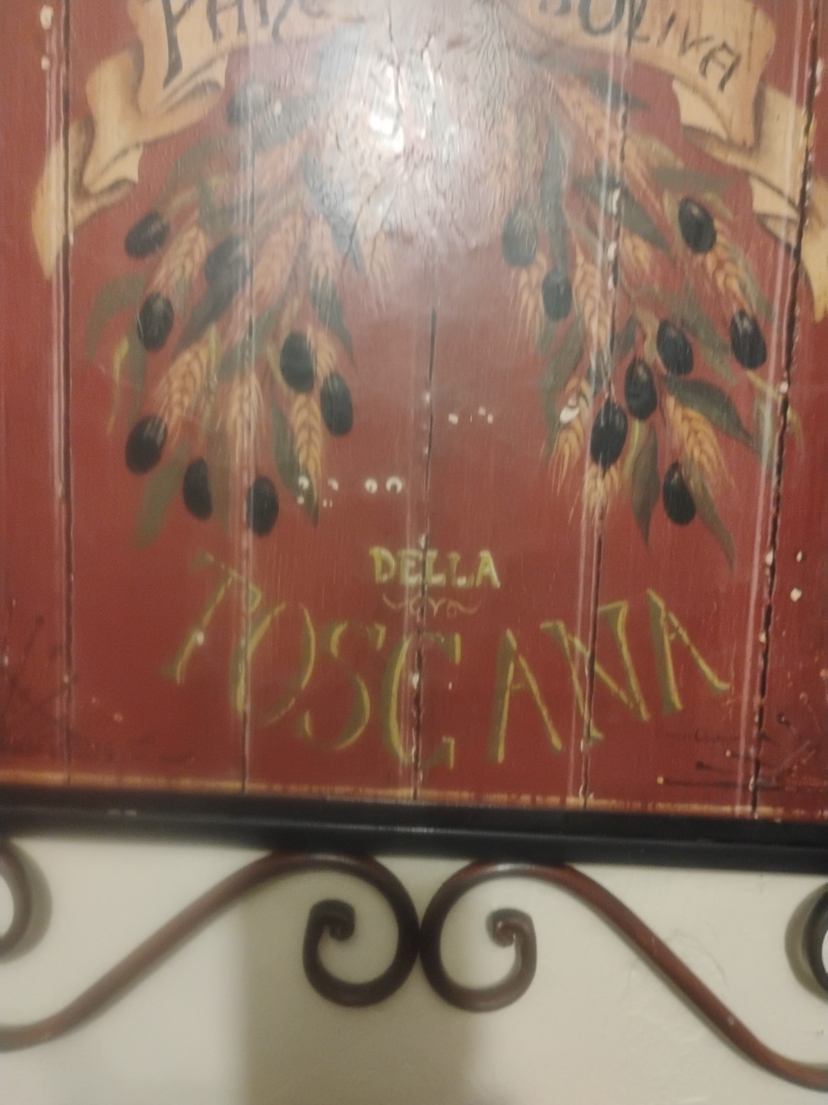 Della Toscana Metal And Wood Plaque/Sign 25×25in