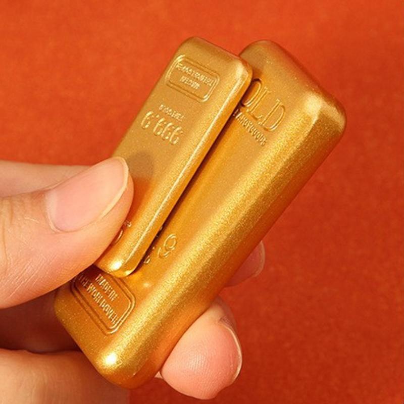 1Pcs Fake Gold Bar Simulated Golden Brick Movie Prop Novelty Gift Home Decor