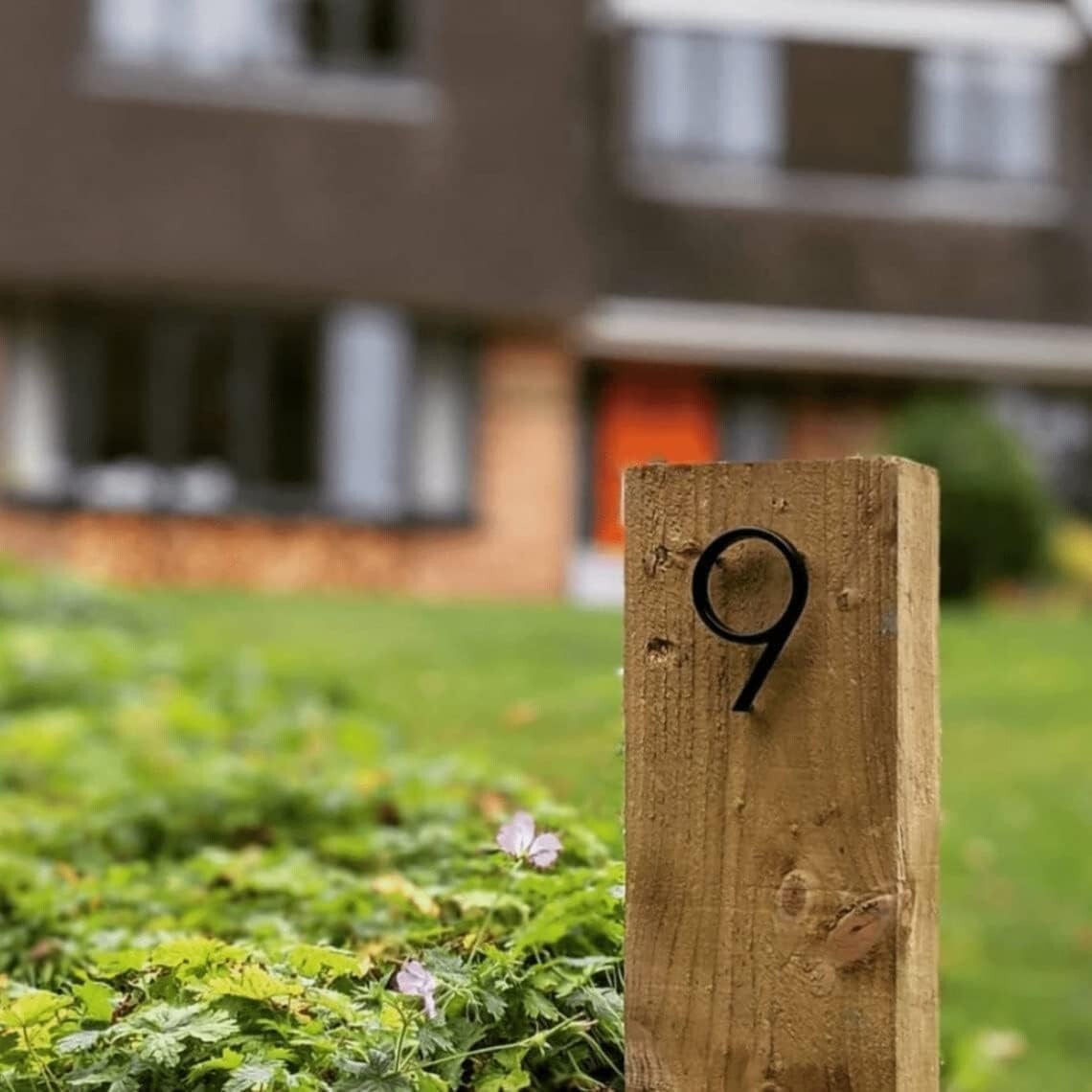 5″ Stainless Steel Floating House Number Outside, Metal Modern House Numbers
