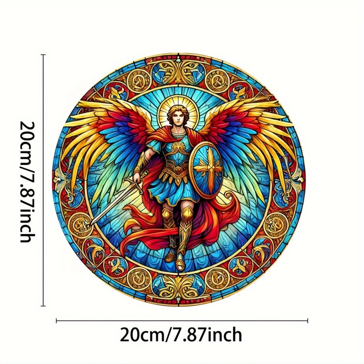 Tin Metal Signs 8 X 8Inch (20 X 20Cm) “Archangel Michael” Vintage Style Metal Al