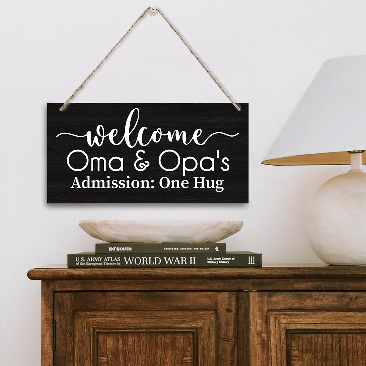 Funny Welcome to Oma and Opa’s Sign, Printed Wood Plaque style 05