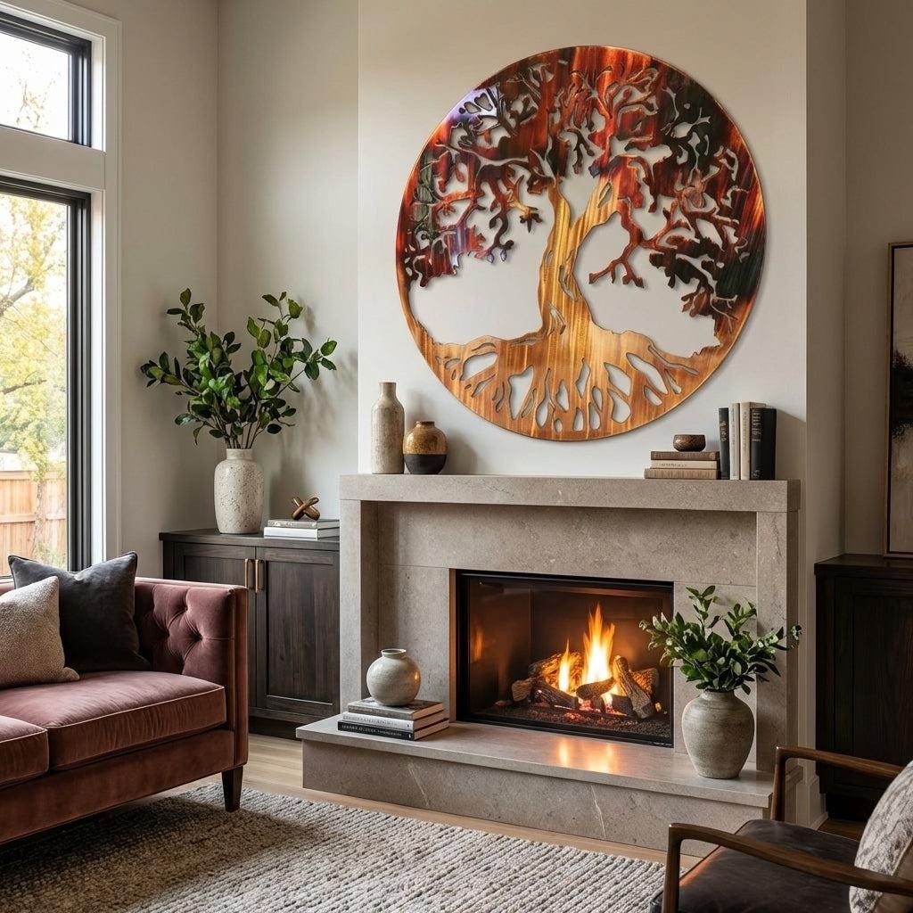 Tree Of Life Metal Wall Art, Metal Tree Outdoor Decor