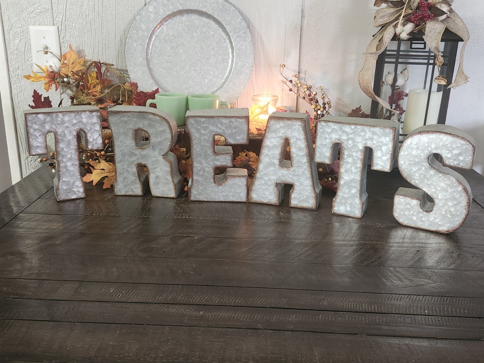 Galvanized Metal Letters for Wall Decor -3D Letter for Hanging or Freestanding 6