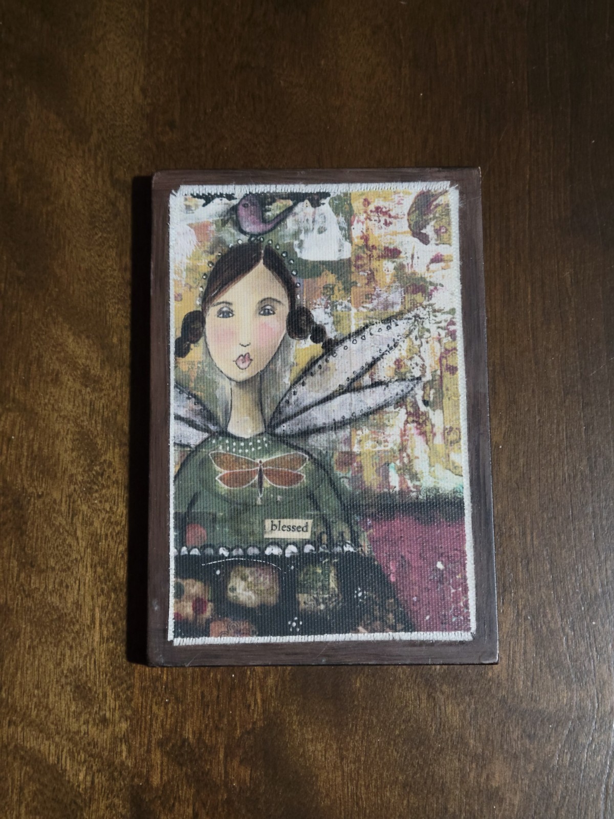 Kelly Rae Roberts Wall Art Plaque Blessed 6″x 4″ 2009 Demdaco