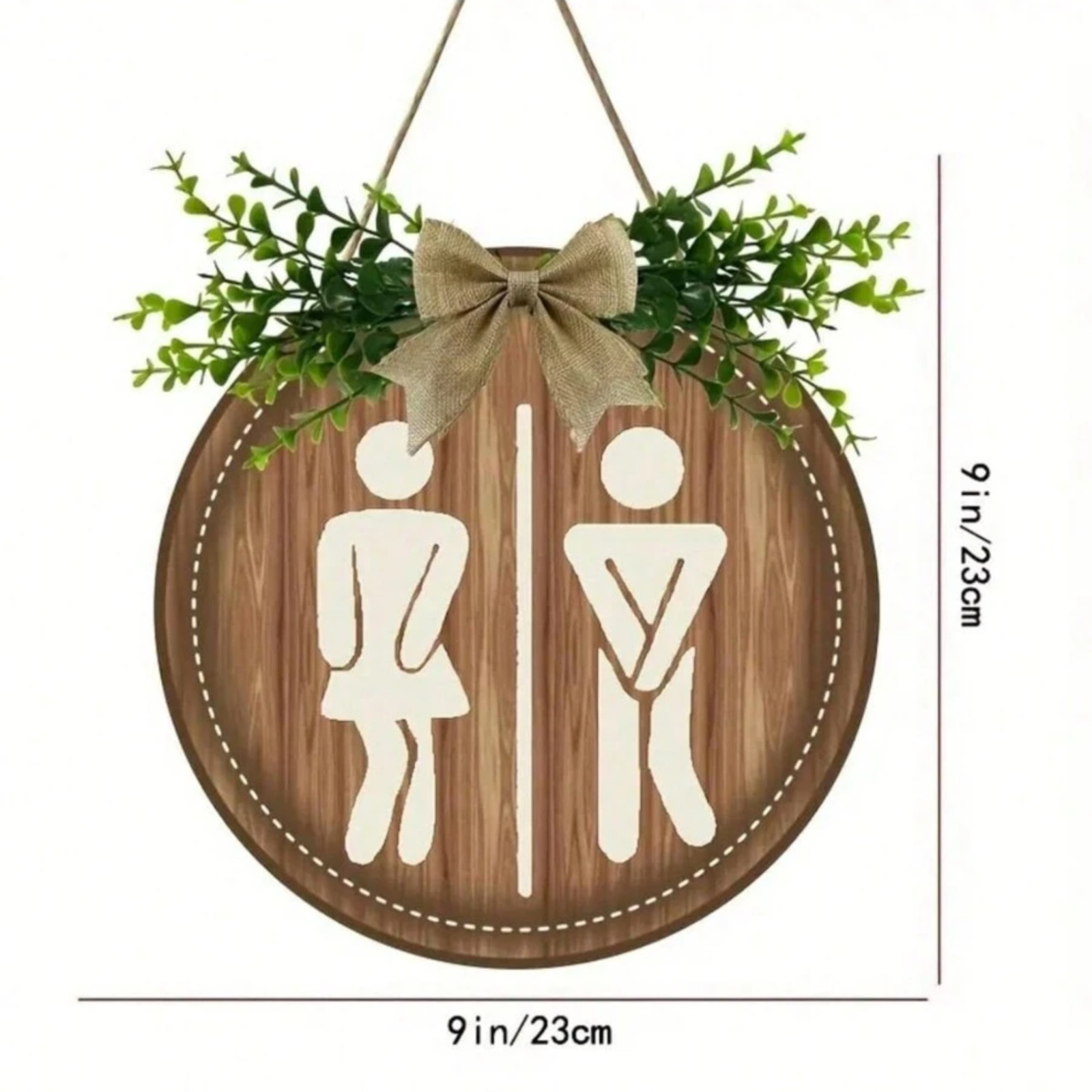 Wooden Toilet Sign House Room Farmhous Office Wall Door Decoration Washroom Sign