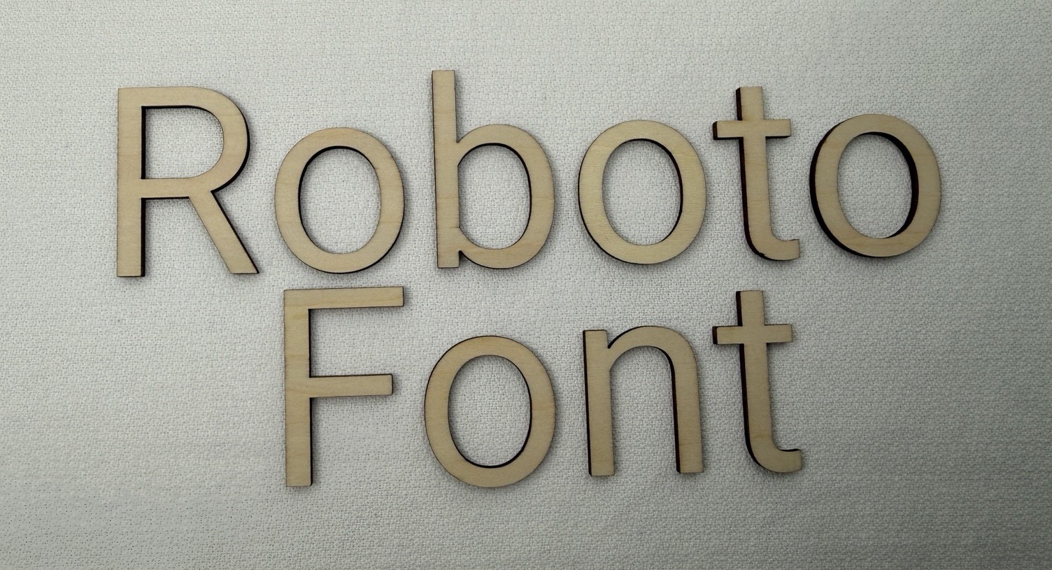 Laser Cut Unfinished Wood Letters or Numbers Roboto Font Craft Cutout