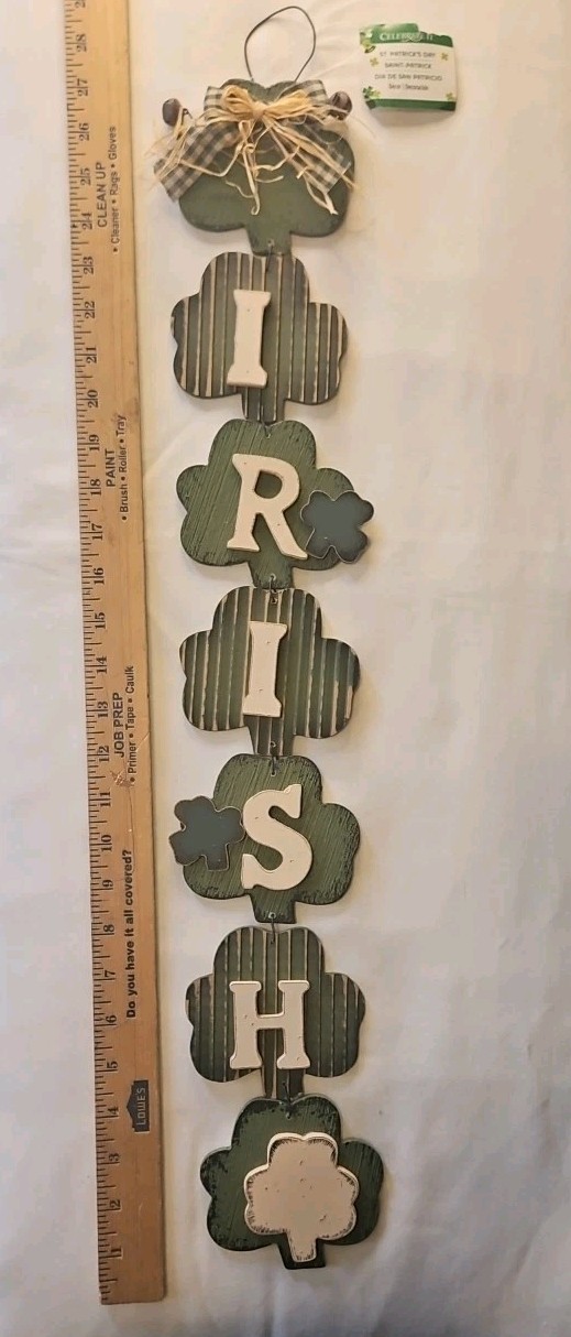 Celebrate It! Micheal’s Store 26″ Irish Wooden Door Hanger With Bells St Patty