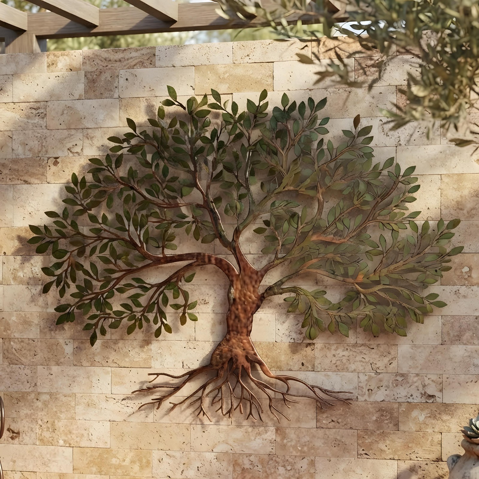 Tree of Life Metal Sign, UV Printed Aluminum Wall Art, Rustic Nature Decor
