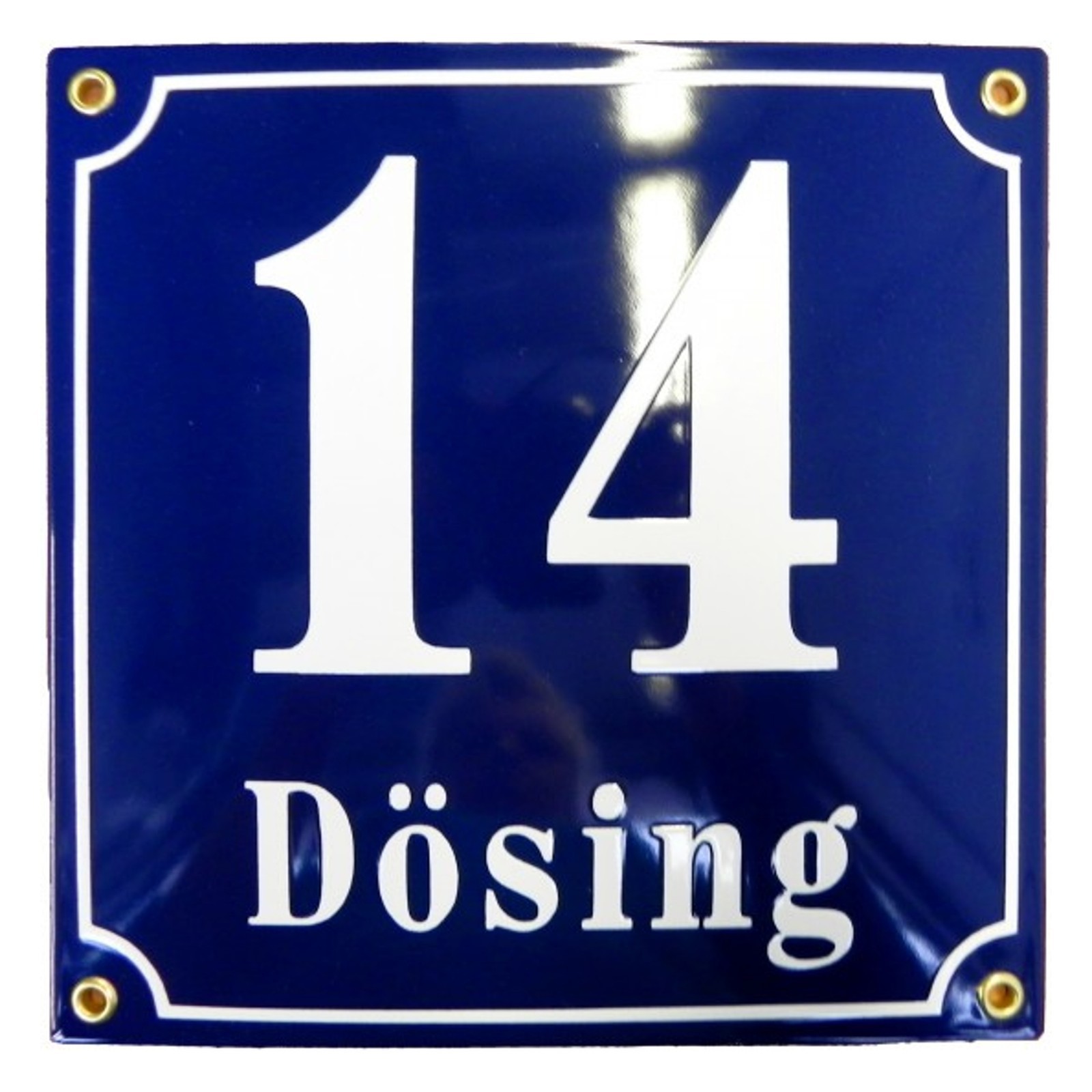 Personalised enamel address plaque 25x25cm WARRANTY 10y house sign number street