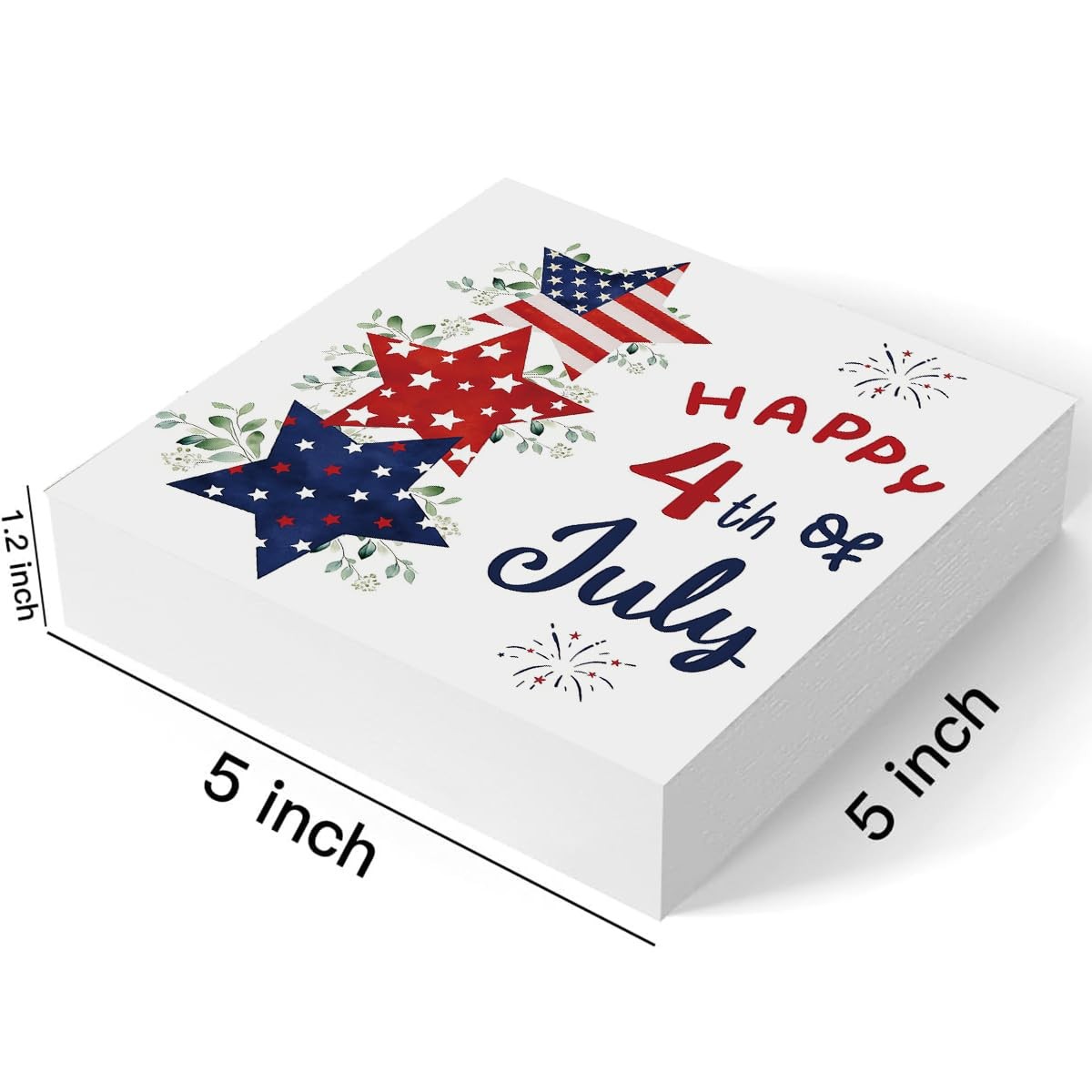 4th of July Patriotic Star Decor Americana 5 x 5 inches, PAT1